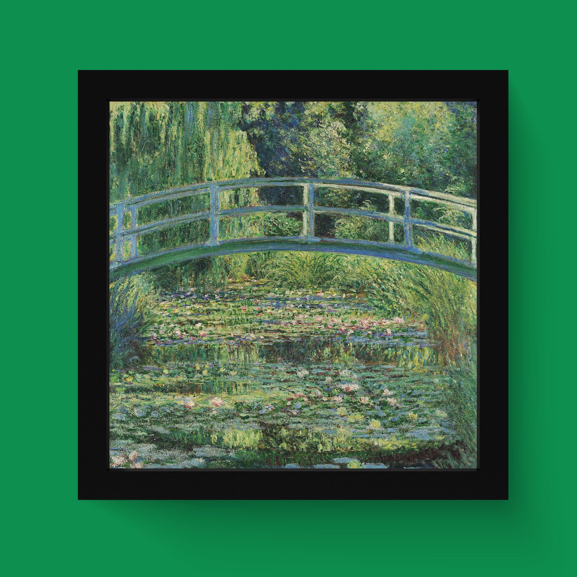 A high-quality giclée art print of Claude Monet's The Water-Lily Pond, an iconic Impressionist painting from his Giverny series.