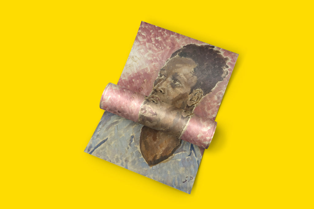 1930s British portrait art print by Glyn Warren Philpot featuring Henry Thomas, Jamaican companion and model, museum quality fine art poster with modernist style and warm colour palette