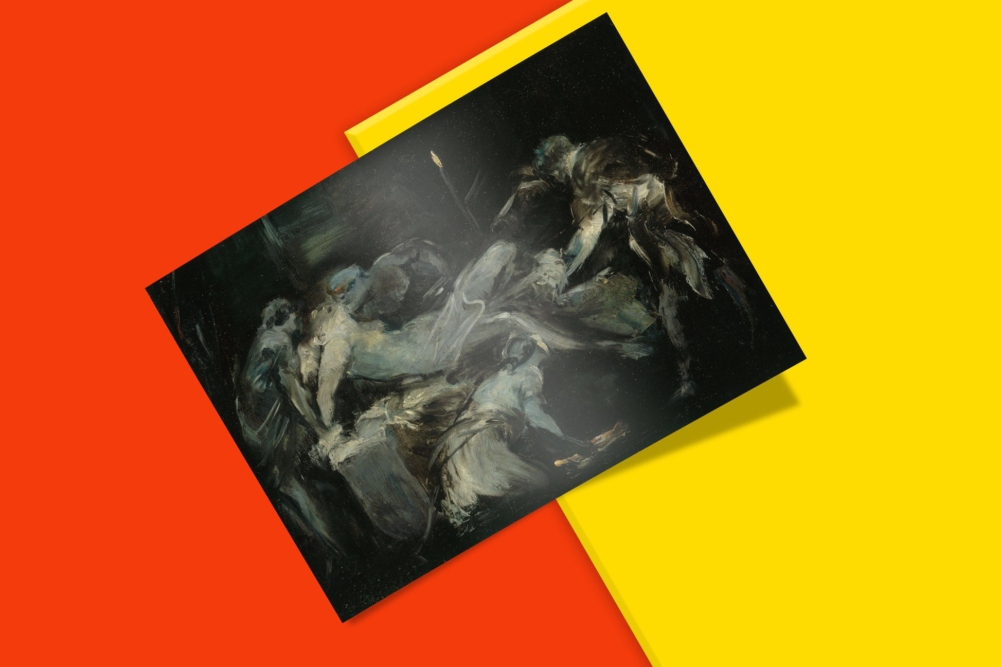 Museum-quality art print of Carpeaux's intimate childbirth scene from 1870, showcasing French Baroque style painting with premium giclée printing technology for luxury wall decor