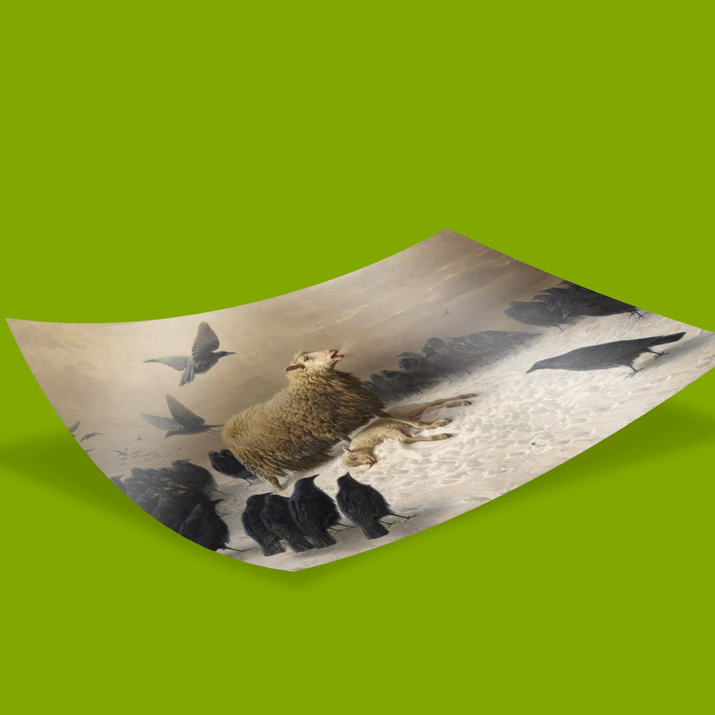 Schenck Anguish 1878 museum quality art poster, vintage animal painting print perfect for classic interior design and gallery walls