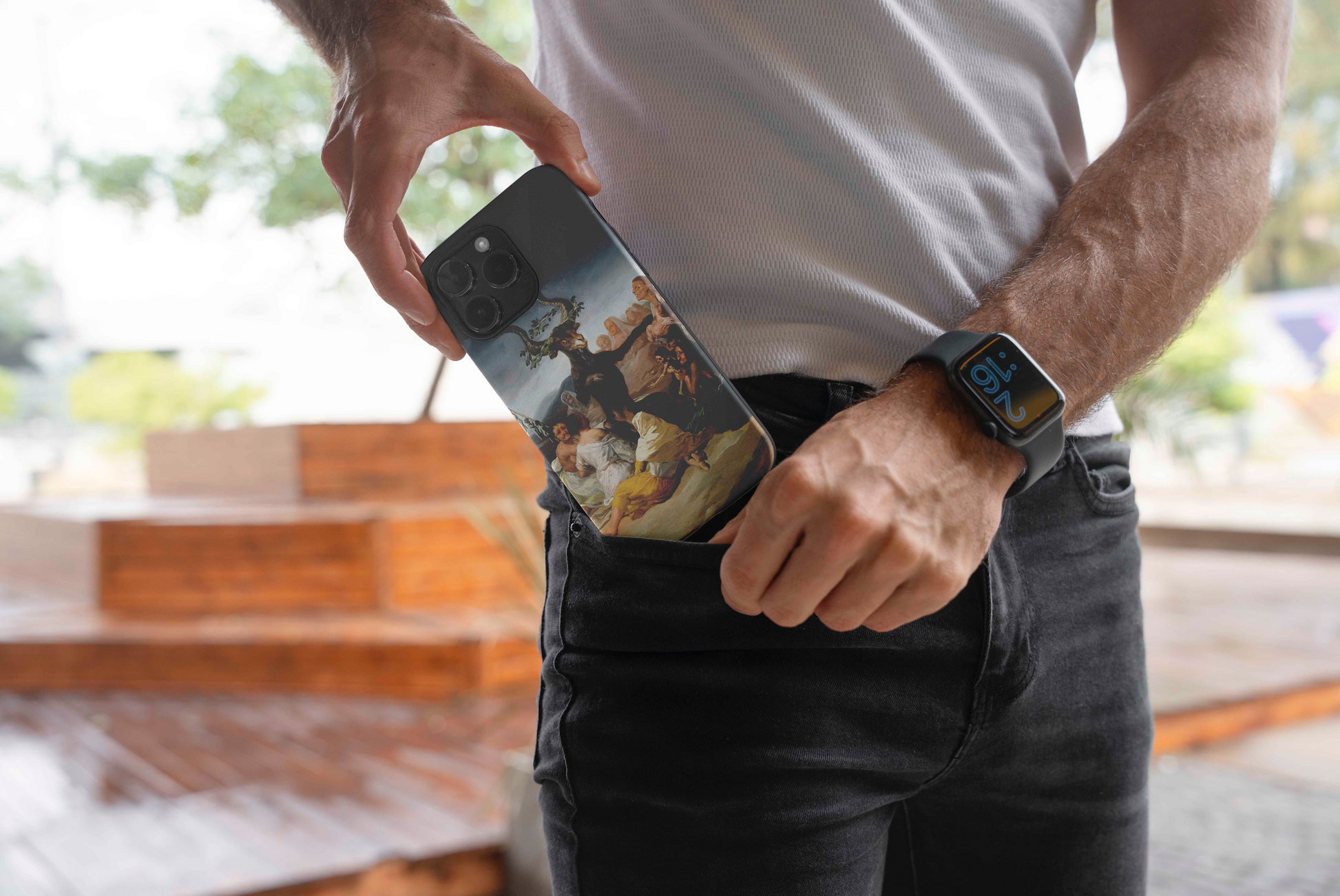 Durable and artistic phone case inspired by Francisco Goya's masterful fine art, ideal for those seeking unique art-themed phone protection.
