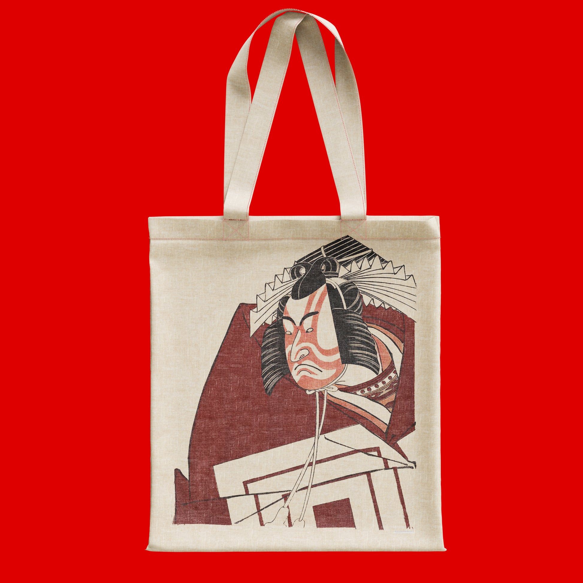 Katsukawa Shunkō Ichikawa Monnosuke II in a Shibaraku Performance Tote Bag