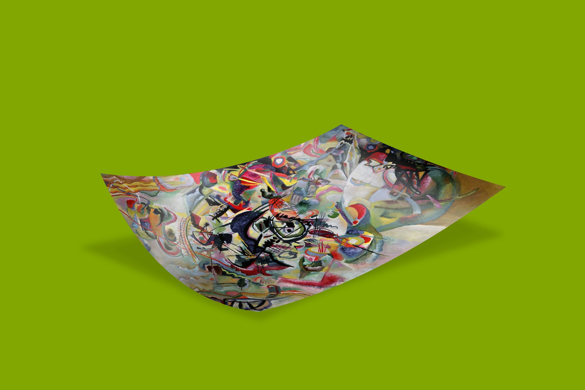 Kandinsky Composition VII wall art - museum-quality fine art poster of famous 1913 abstract painting with explosive colours and dynamic composition