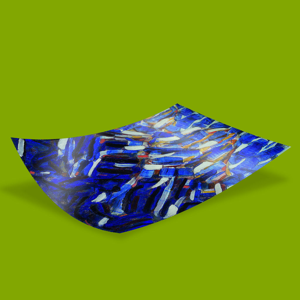 Christian Rohlfs' 'Abstraction (the Blue Mountain)' print with ultra-sharp clarity. These premium fine art prints are created on eco-friendly paper for the conscious art collector.