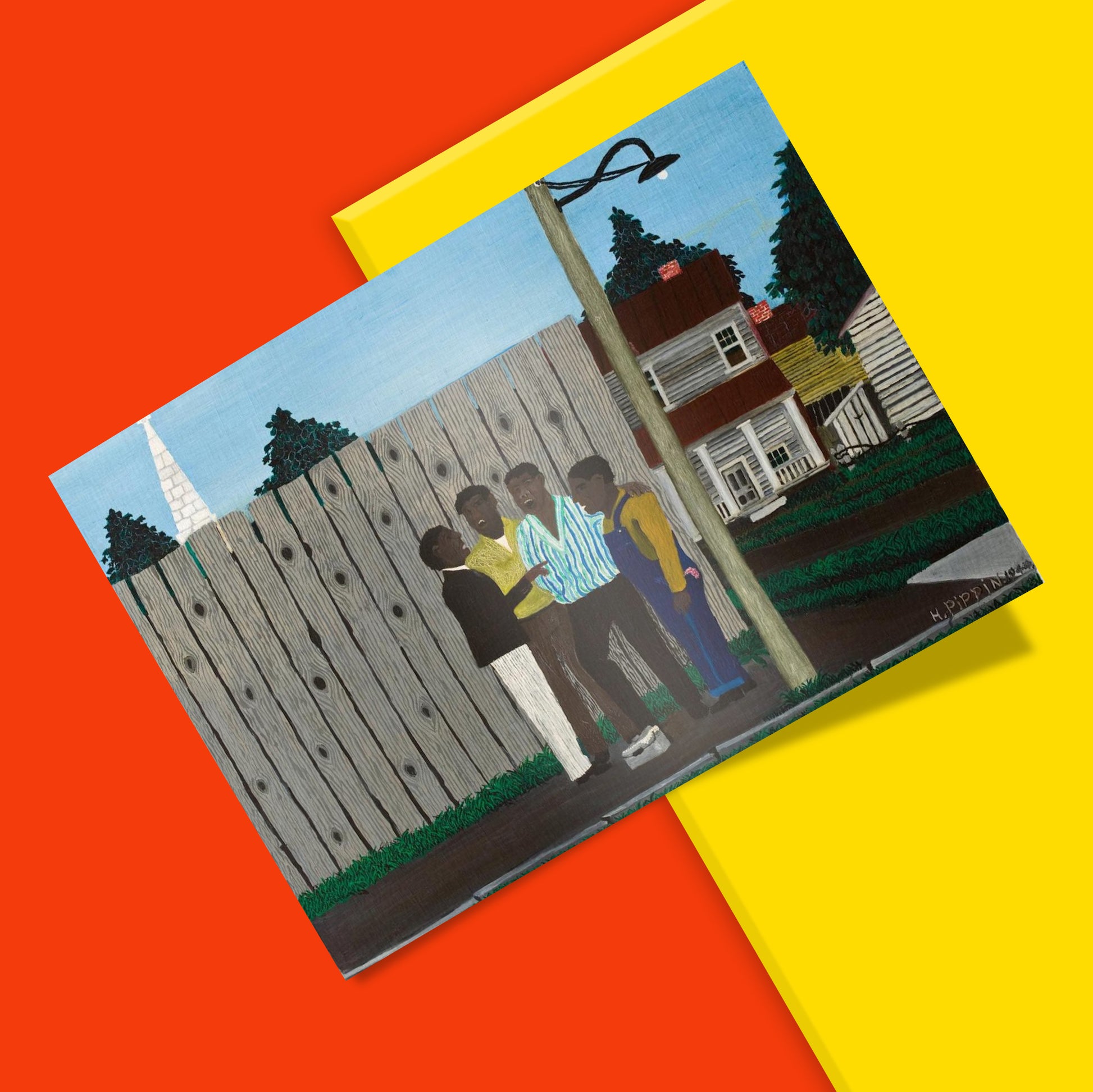 Horace Pippin Harmonizing giclée wall art print, bold colours, self-taught African American artist, museum-quality reproduction