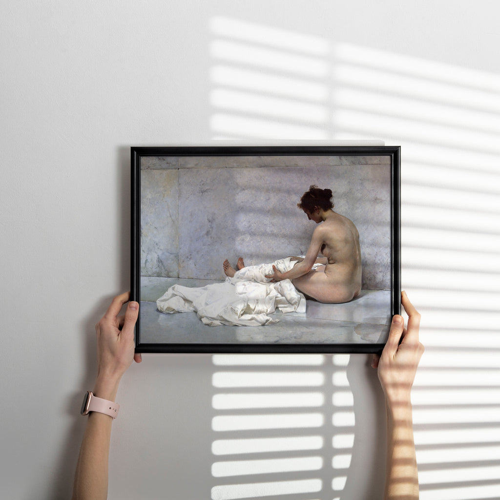 Joaquín Sorolla art print, After Bathing painting, elegant wall art for home decor