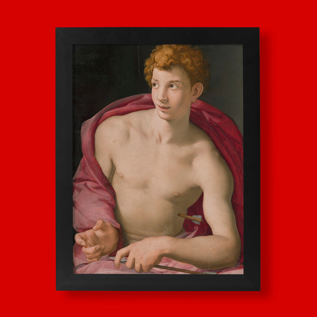 Agnolo Bronzino Portrait of a Young Man as Saint Sebastian fine art print, c. 1533 Renaissance oil on panel