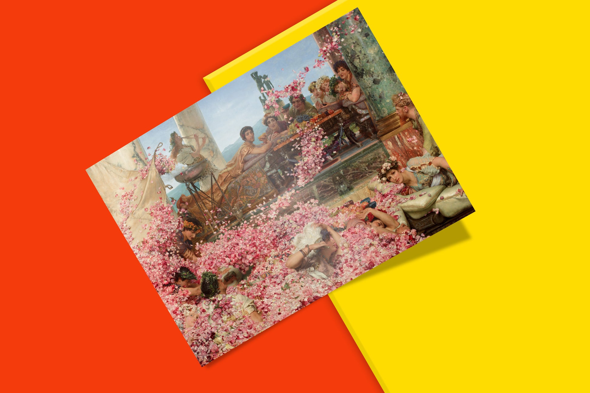Lawrence Alma-Tadema Roses of Heliogabalus painting print - 19th century Victorian academic art poster featuring premium 12-colour printing technology