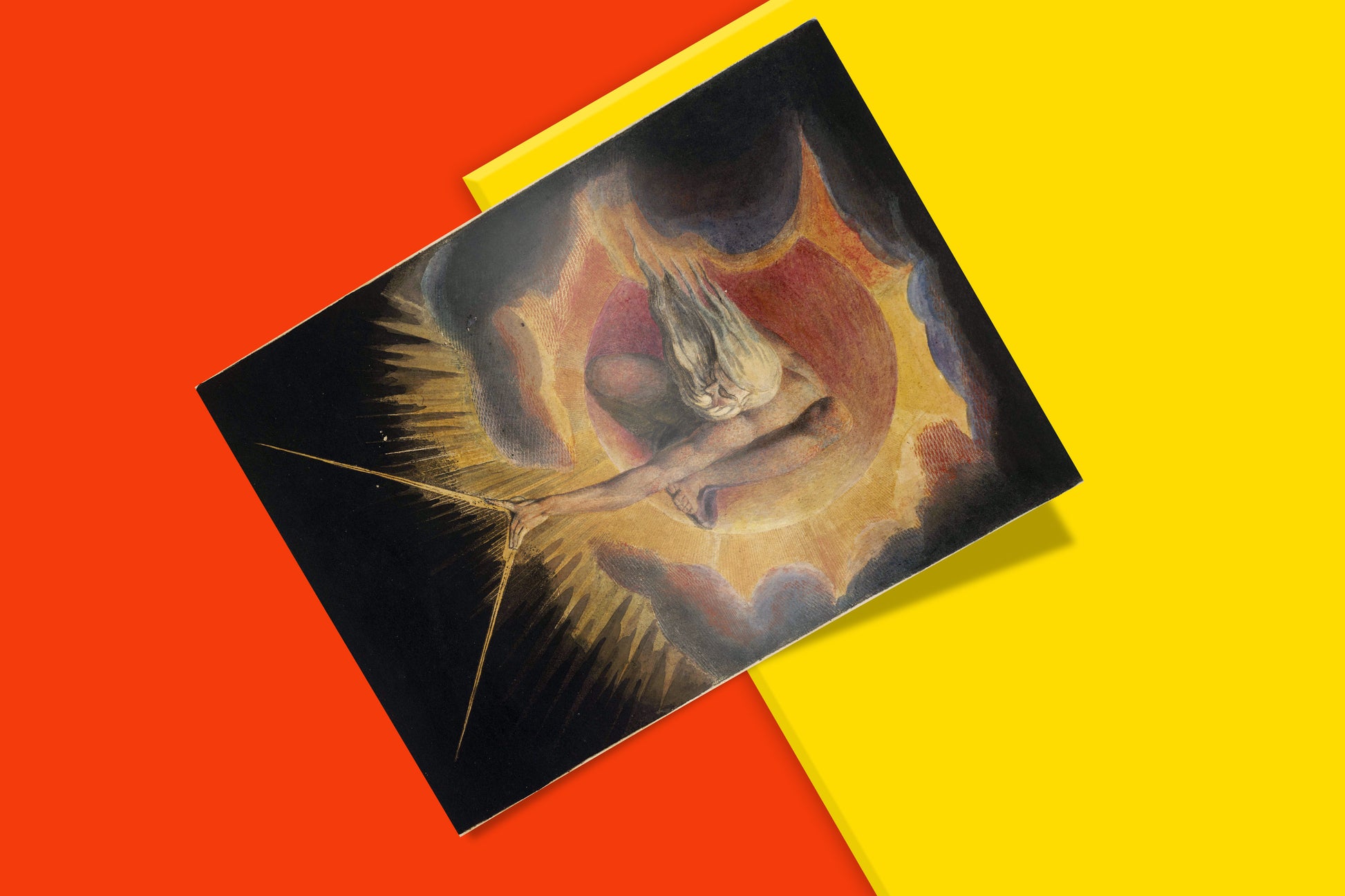 Vintage William Blake The Ancient of Days fine art poster