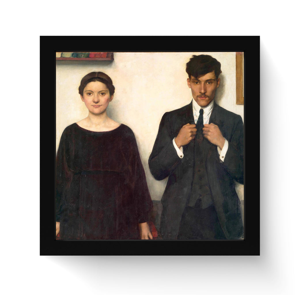 André Devambez Pierre et Valentine 1914 fine art print showing young French couple in formal dress, museum-quality giclée reproduction on archival paper