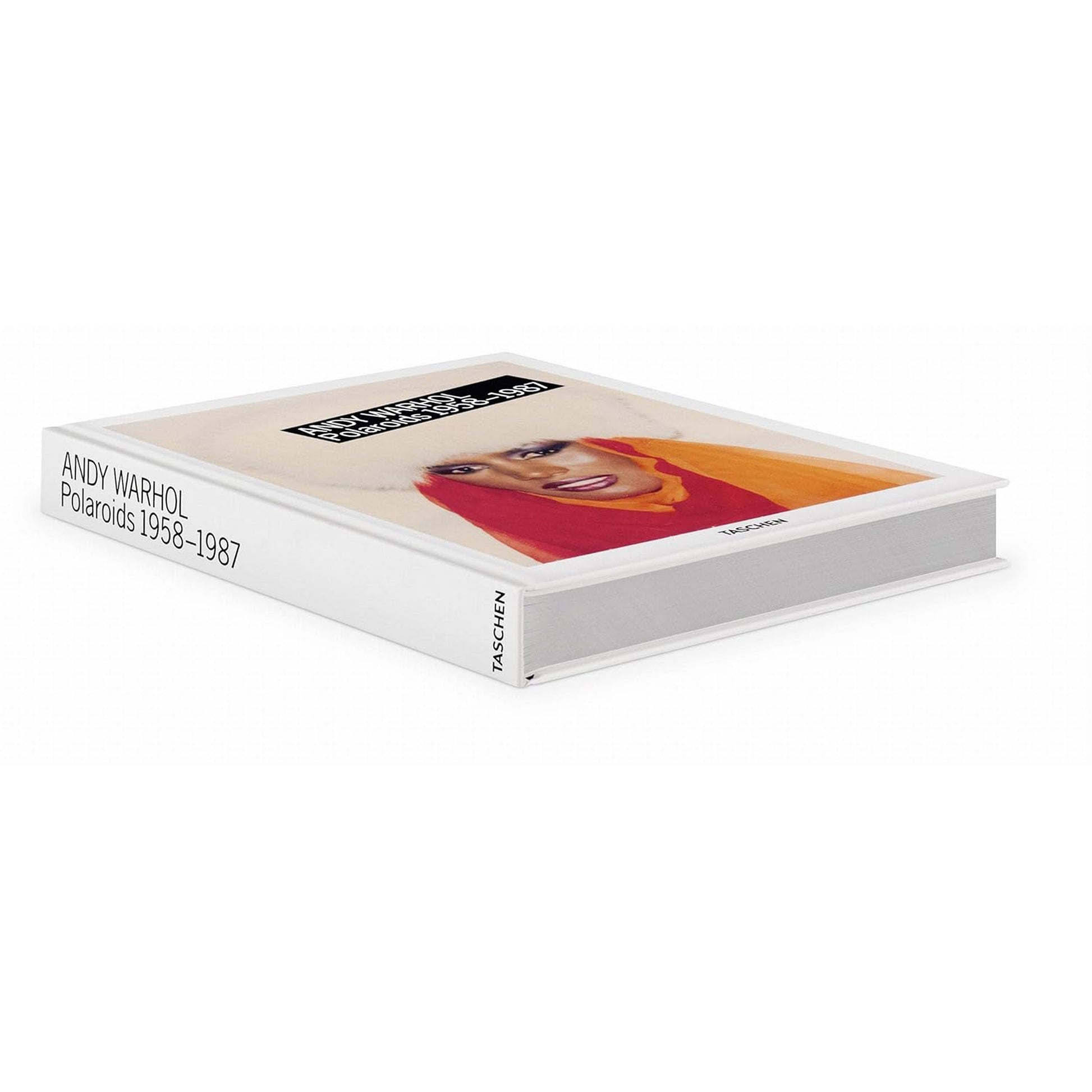 A product shot of Taschn's Andy Warhol Polaroids 1958-1987 coffee table book.
