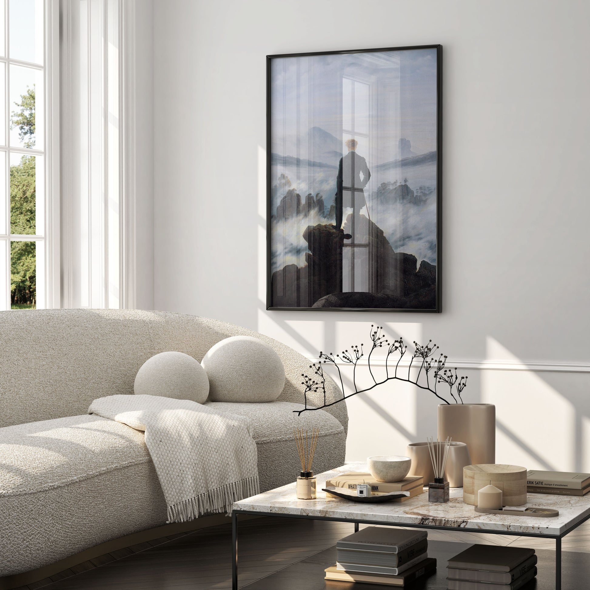 German Romantic art wall art print of Friedrich's Wanderer Above the Sea of Fog, museum quality giclée print on FSC-certified matte paper