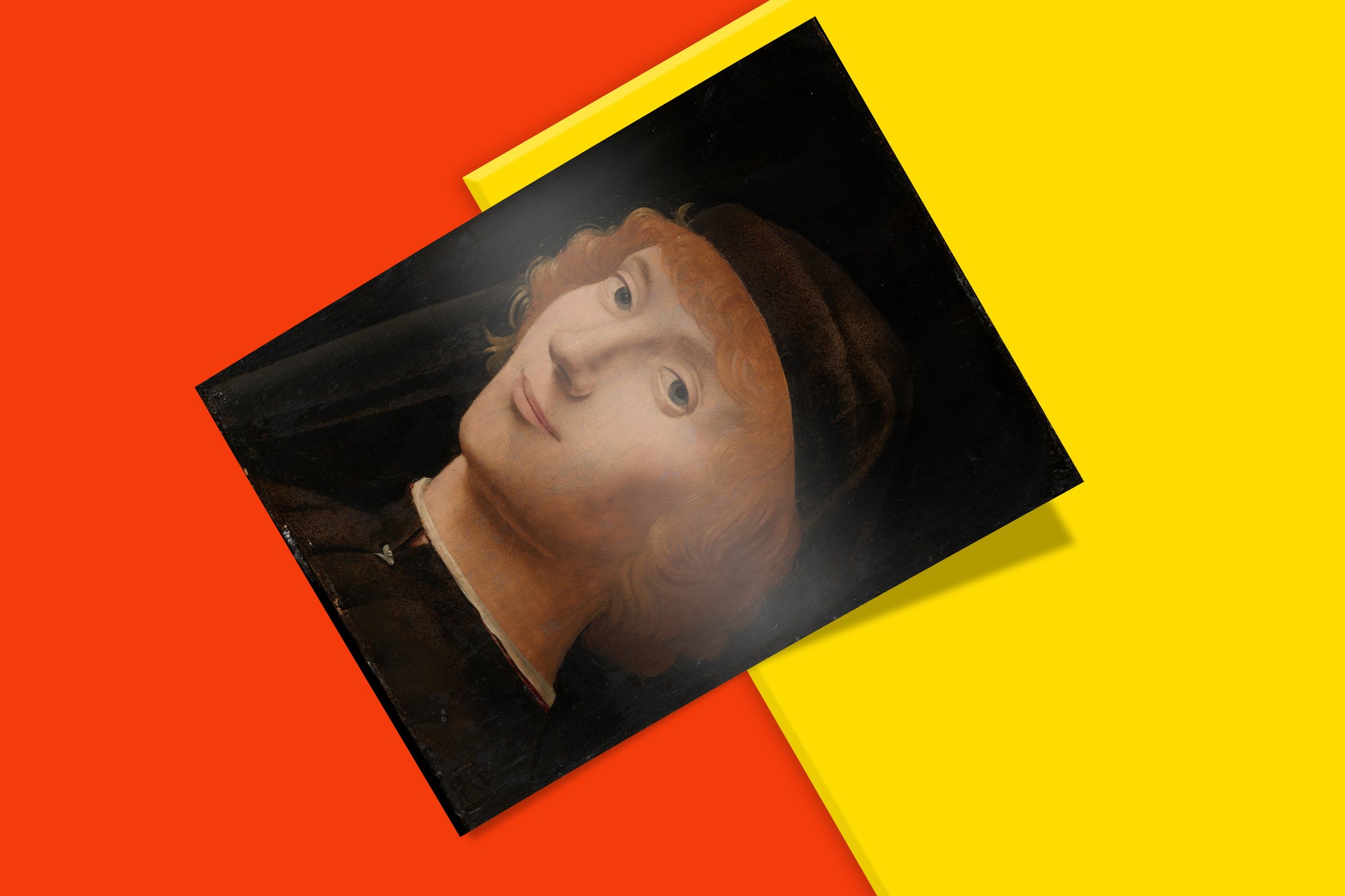 Stylised image of the 'Portrait of a Young Man' art print by Antonello da Messina