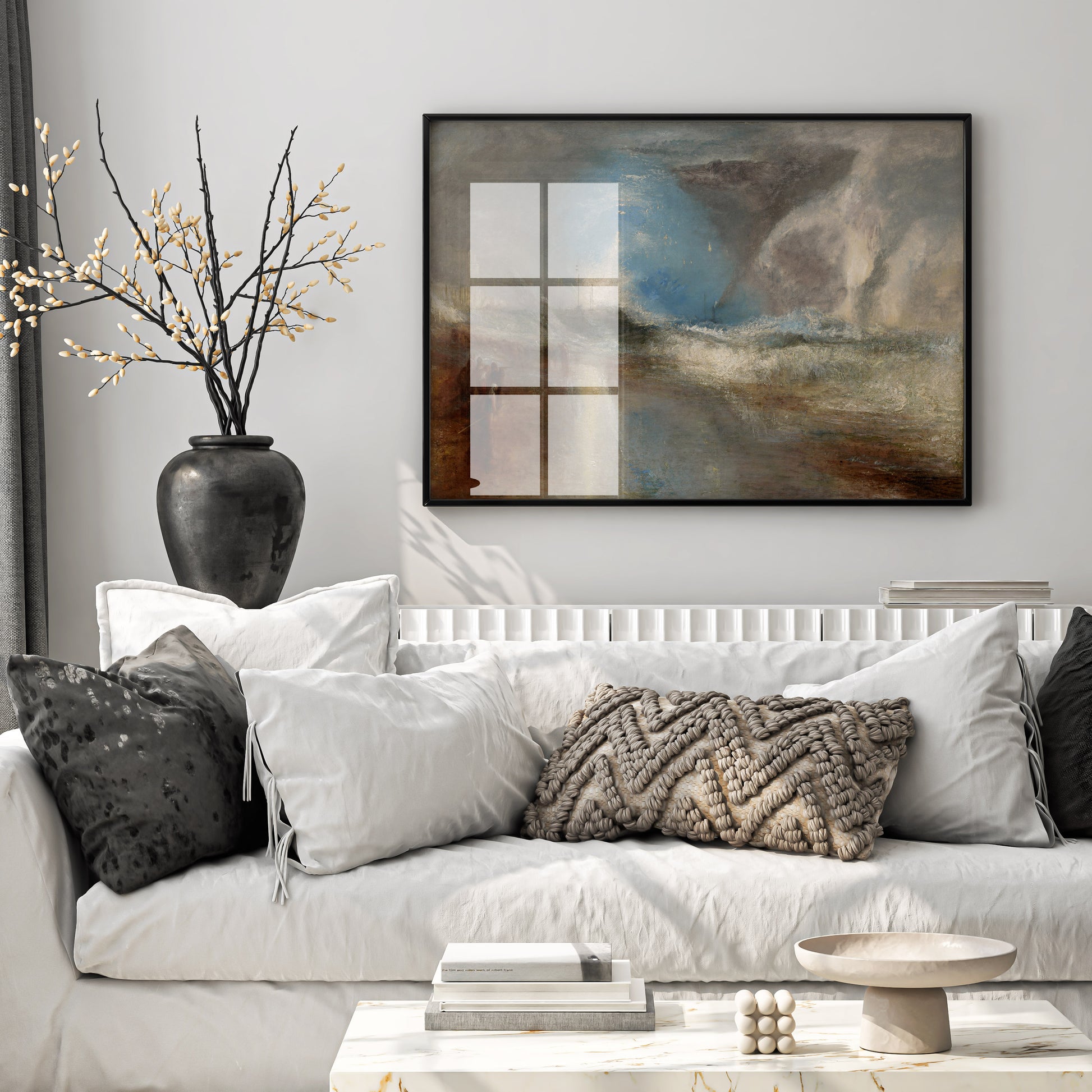 ART SNOB exclusive wall art featuring J. M. W. Turner’s abstract maritime masterpiece printed with 12 colour technology for stunning definition.
