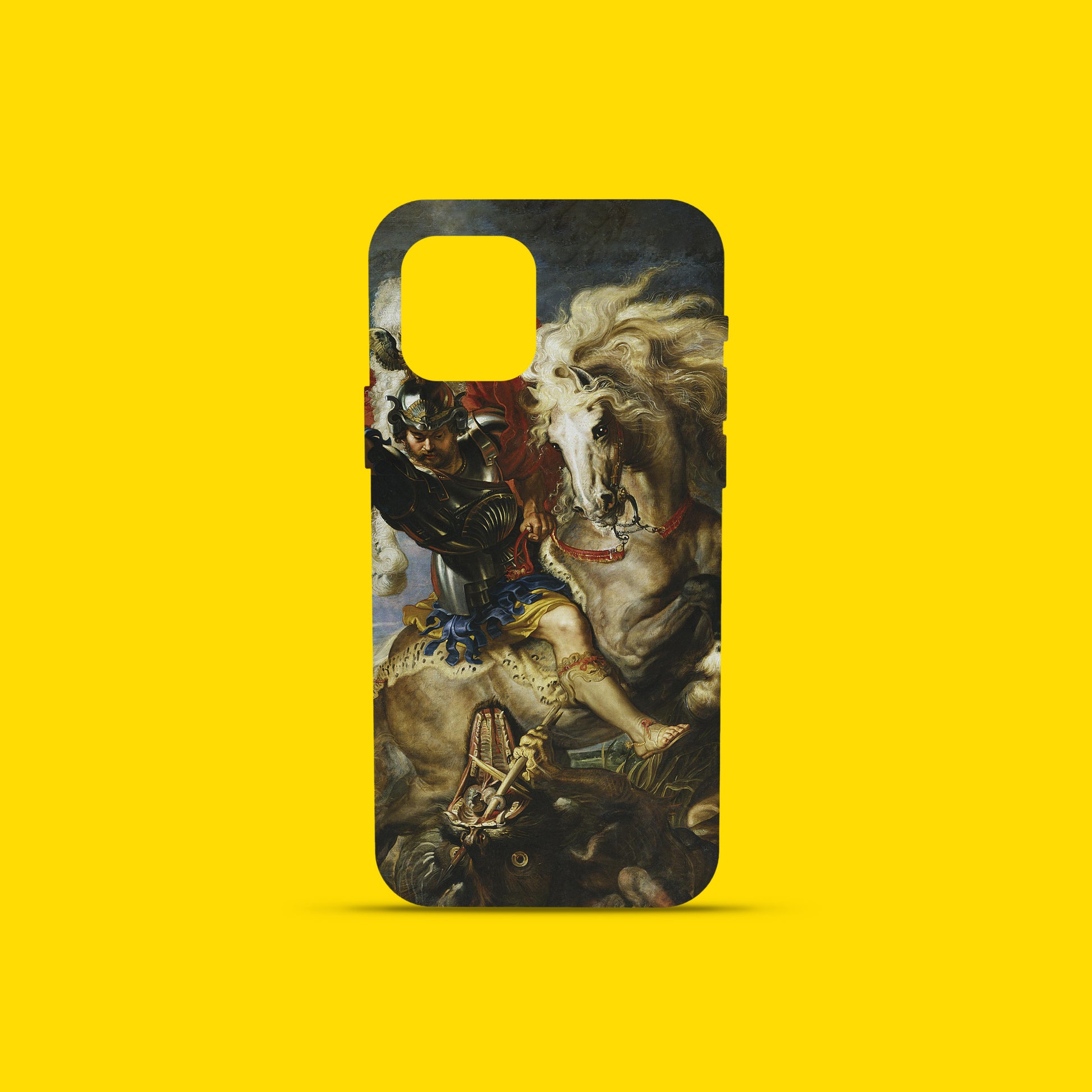 ARTSNOB designer phone cover featuring a classical art masterpiece, Rubens's St George, offering premium protection and iconic artwork for your device.