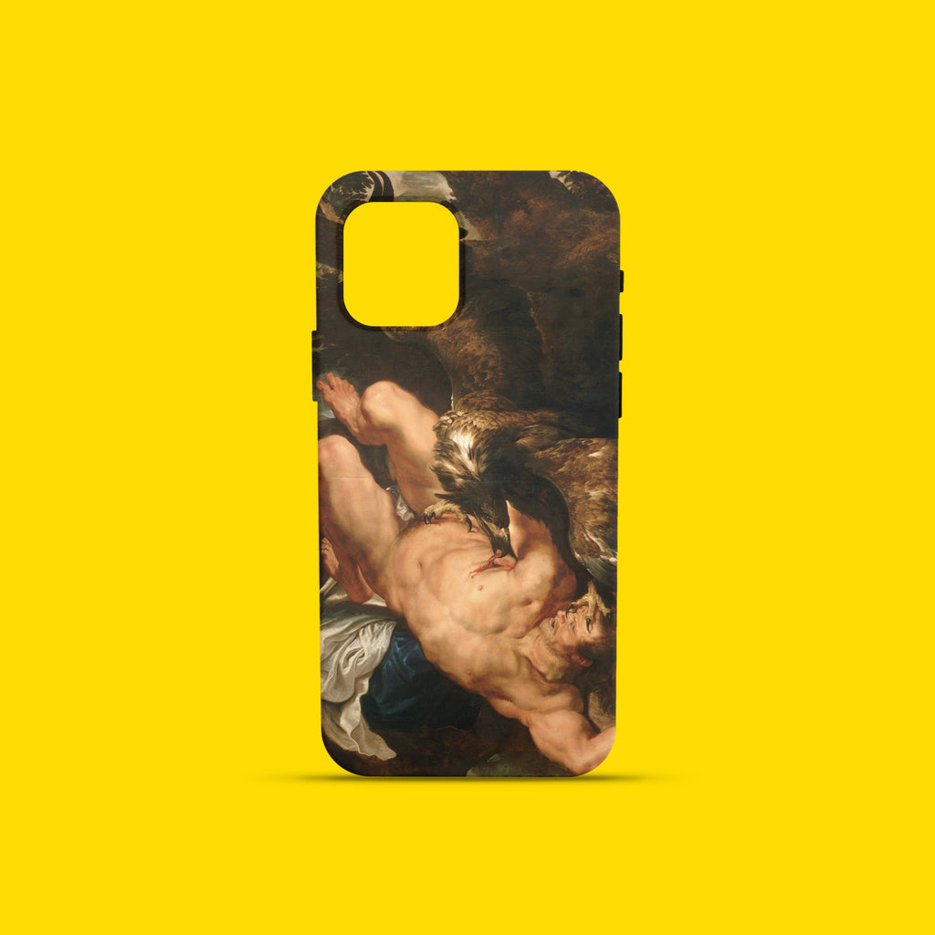 ARTSNOB phone case featuring Peter Paul Rubens' Prometheus Bound, a classical art design offering ultimate protection and a unique artistic statement.