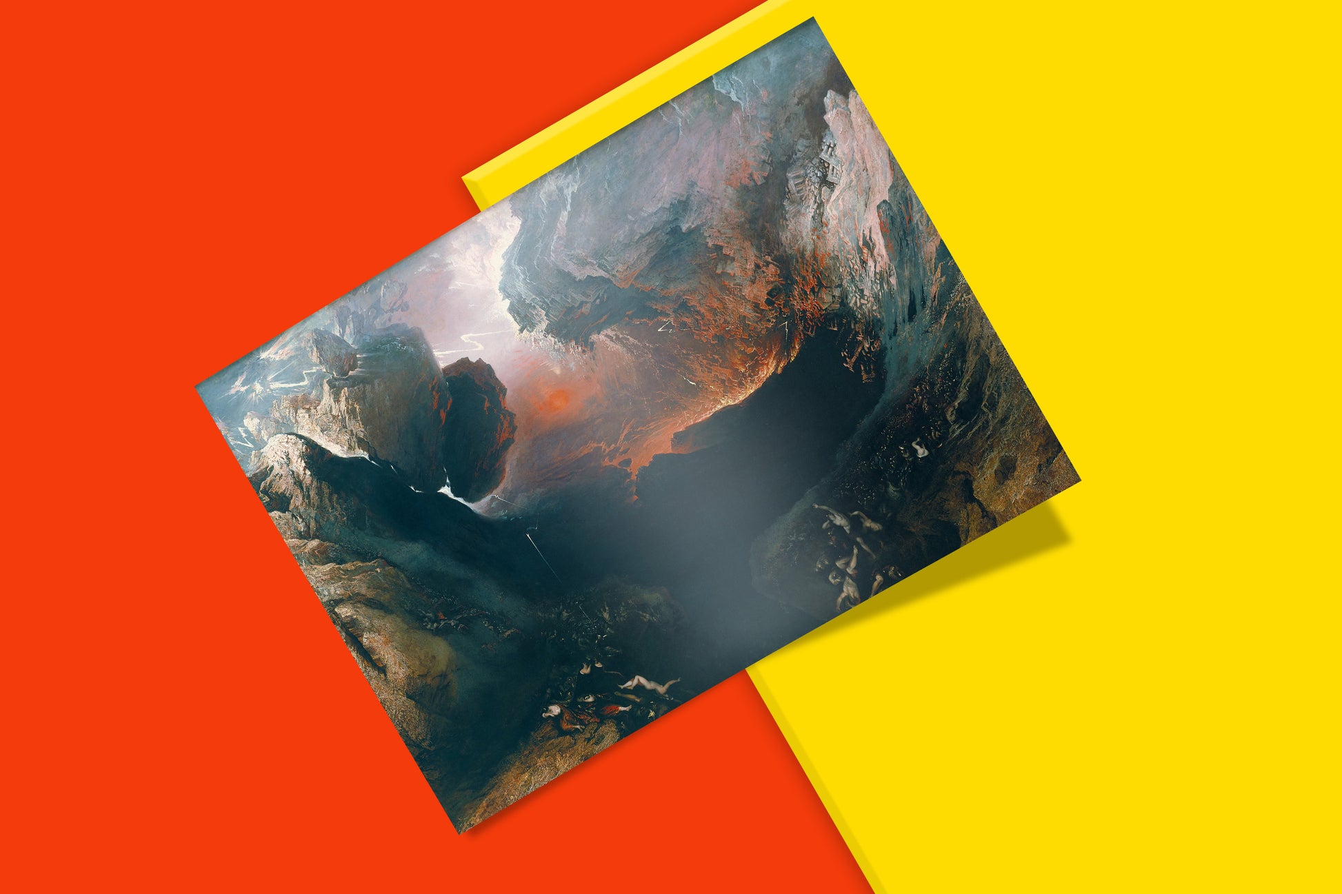 Stunning art print of "The Great Day of His Wrath" by John Martin, a key piece of biblical art and an excellent addition to any collection of fine art prints.