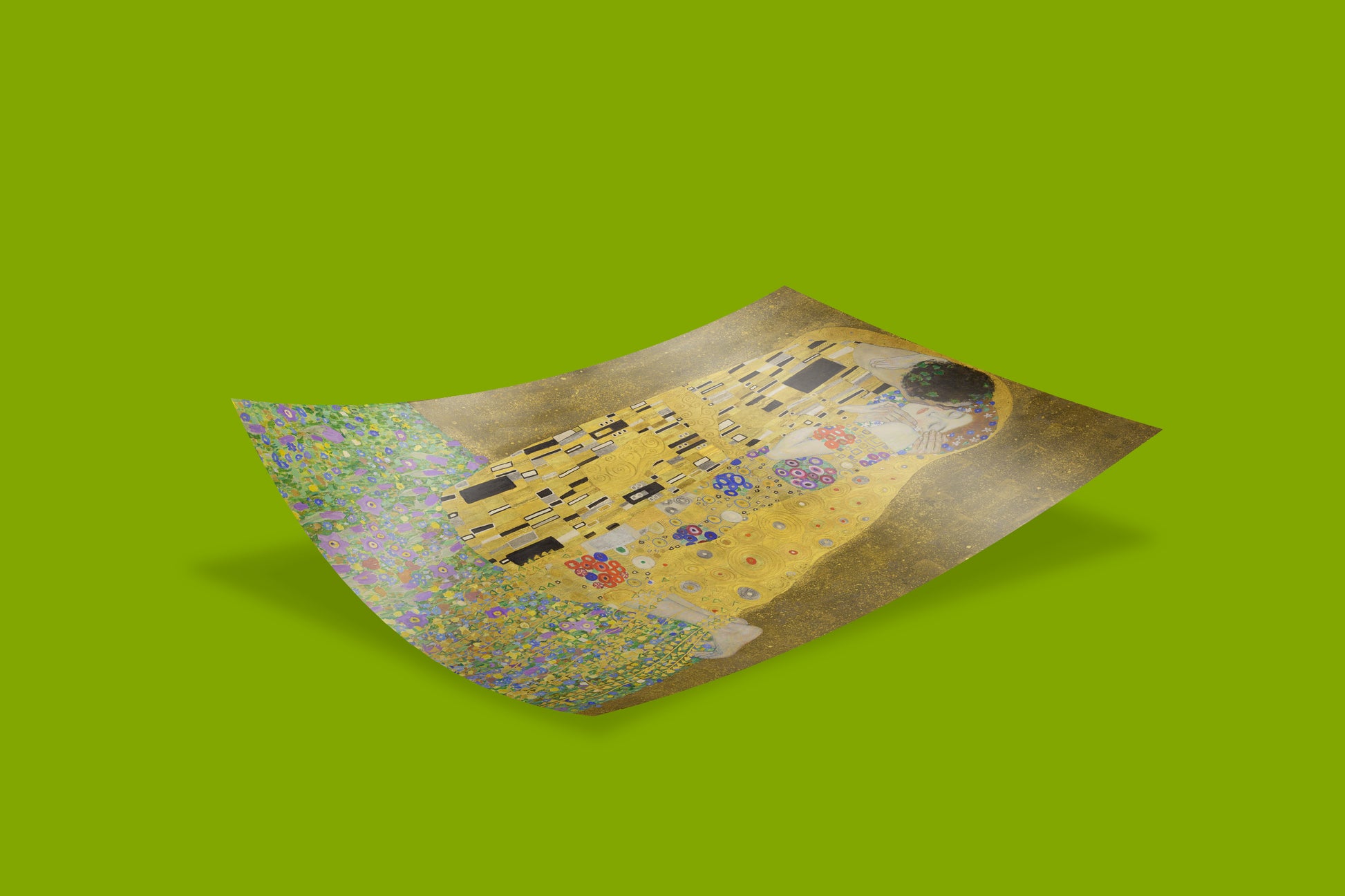 ARTSNOB Gustav Klimt The Kiss wall print used in contemporary minimalist home decor.

