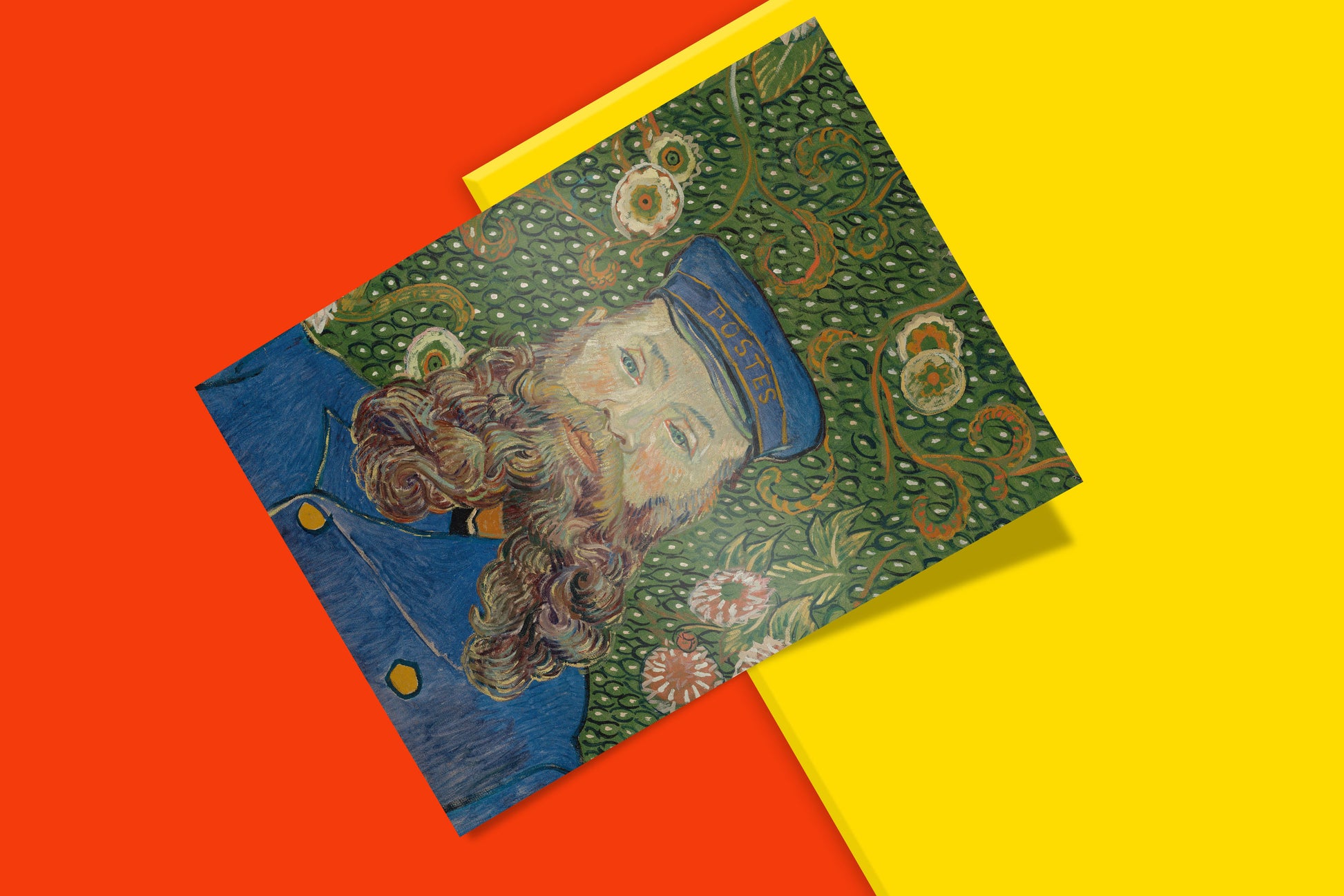 Collectible Van Gogh print, "Portrait of Joseph Roulin," a significant Post-Impressionist artwork available as a high-quality art print for elegant home interiors.