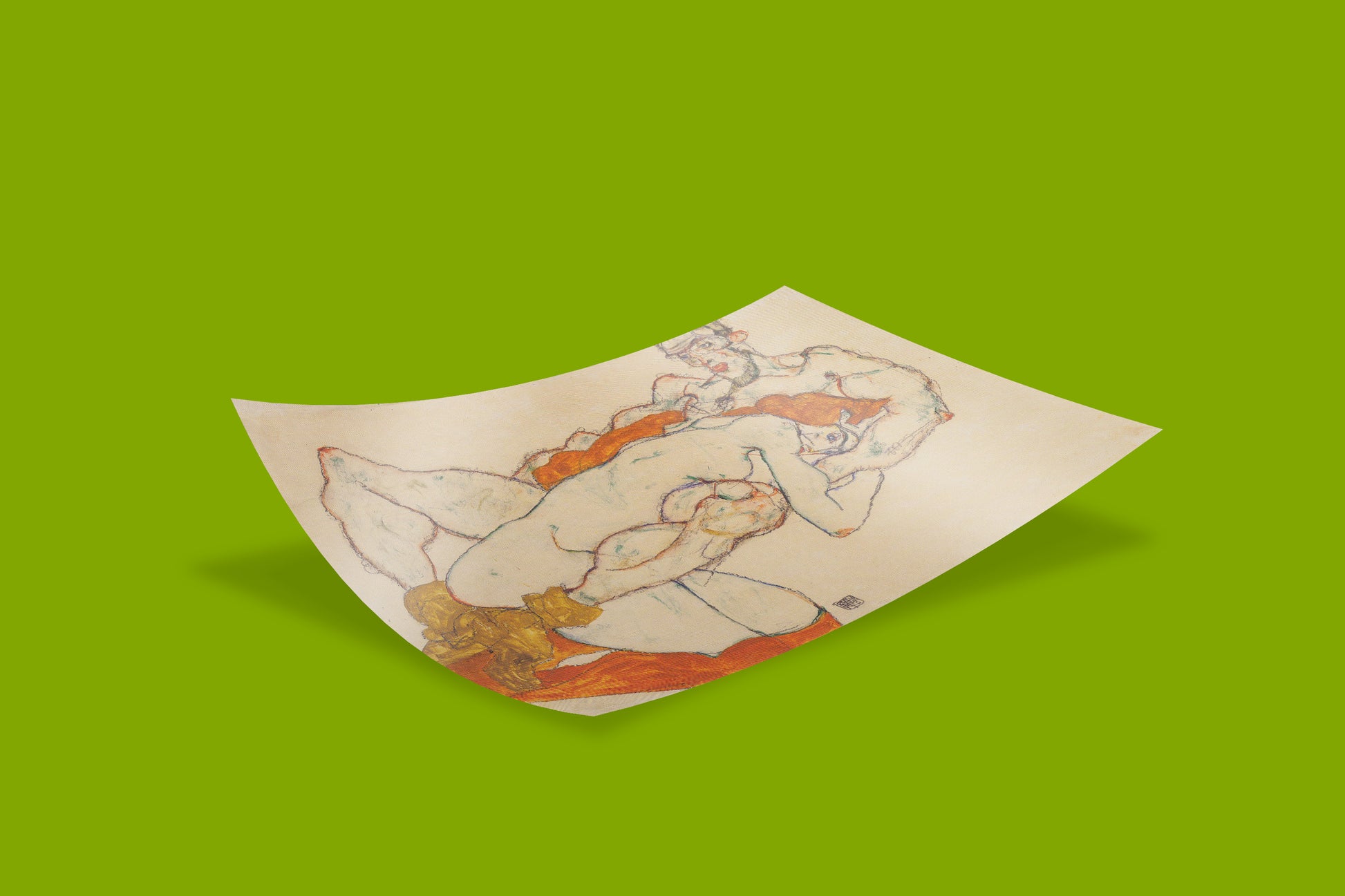 Iconic Expressionist art 'Lovers' by Egon Schiele, a must-have fine art poster for art enthusiasts and interior designers seeking unique wall art.