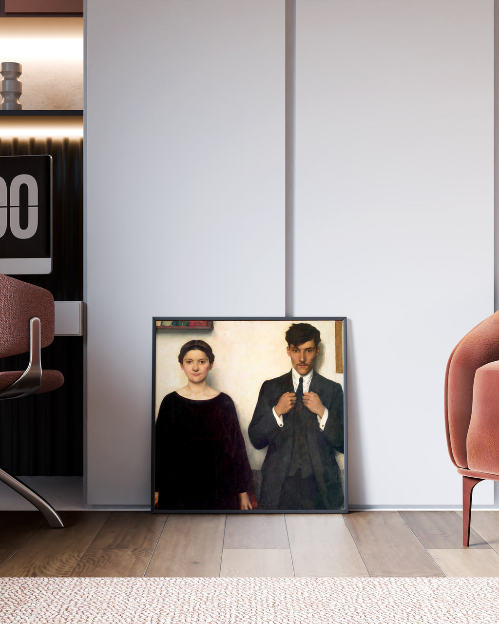 Belle Époque portrait art print by André Devambez, Pierre et Valentine 1914, high-resolution fine art poster with 12-colour giclée printing