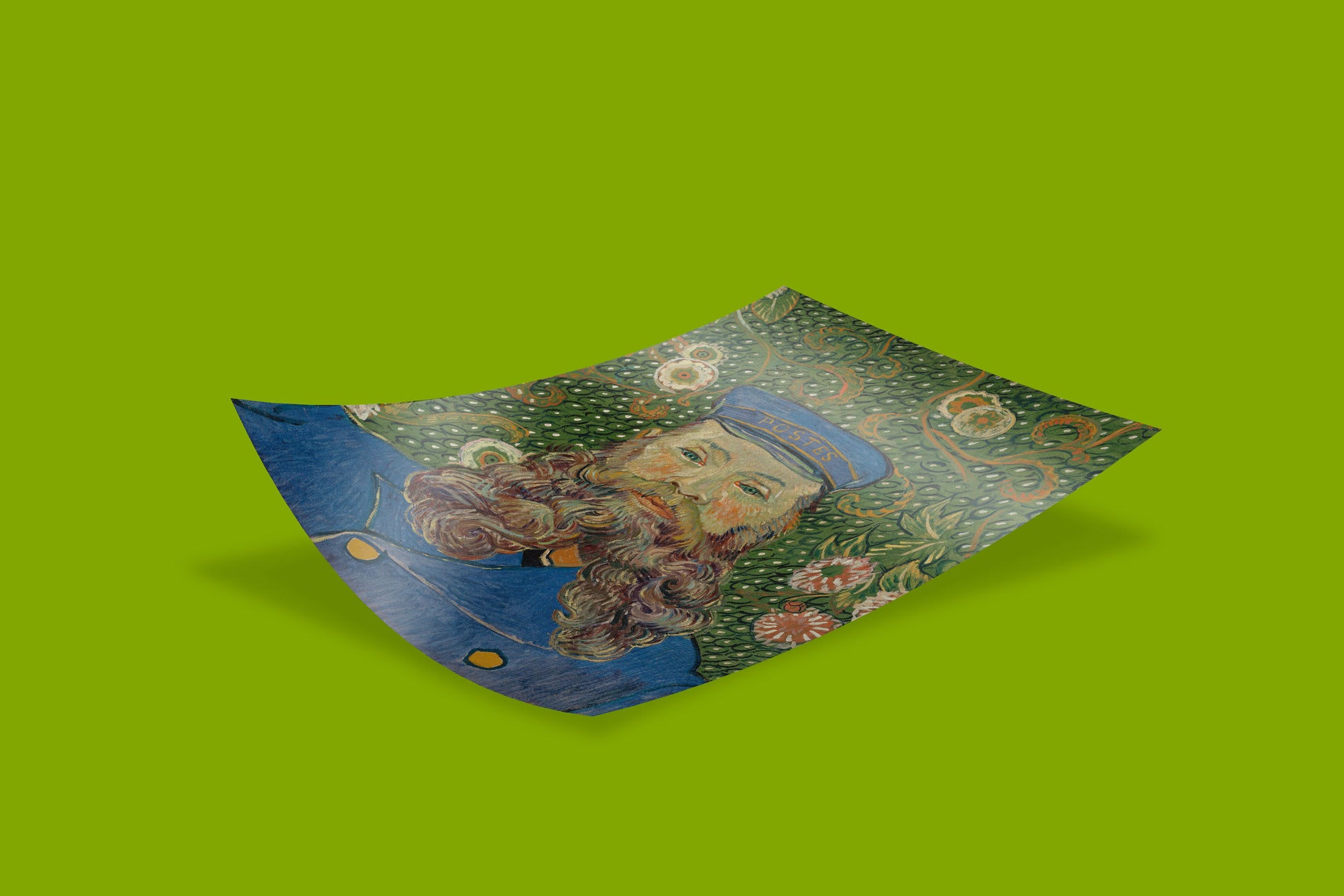 Famous Vincent van Gogh painting print of Joseph Roulin, an exquisite piece of fine art wall decor printed with 12-color technology for exceptional detail.