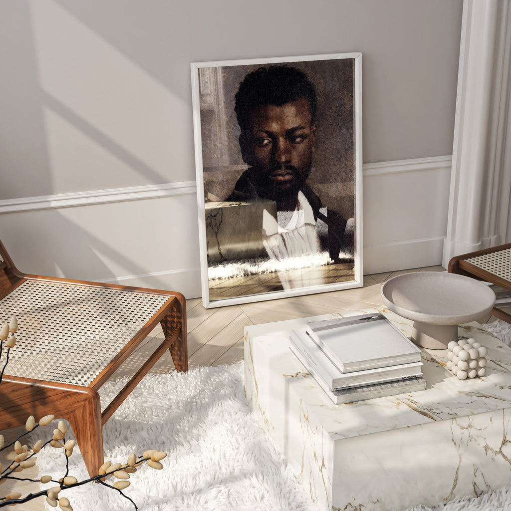 Framed Théodore Géricault Portrait of a Black Man fine art print showing premium framing options for classic wall art