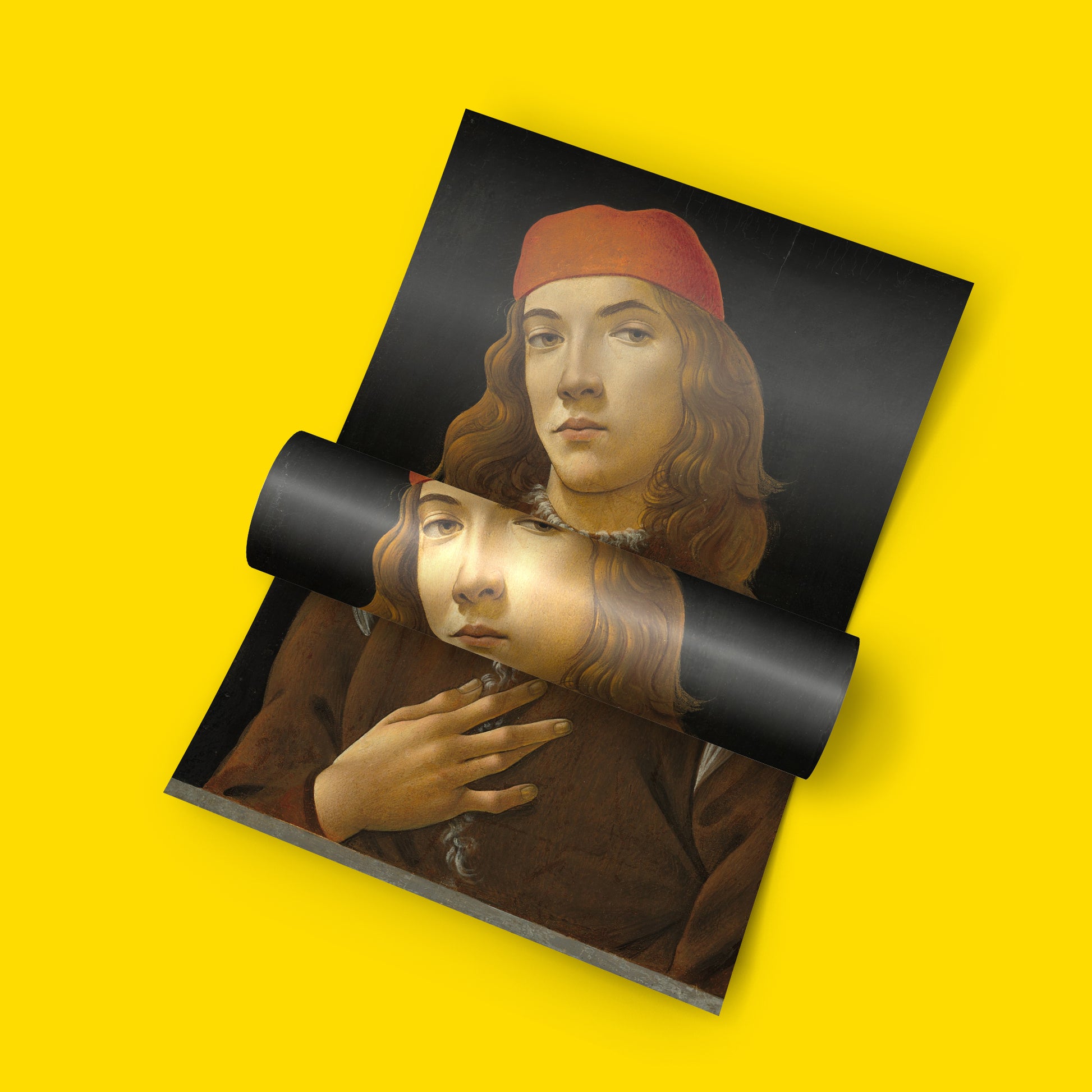 Botticelli Portrait of a Young Man art poster, high-resolution giclée print with smooth matte finish, available in multiple sizes, ART SNOB UK