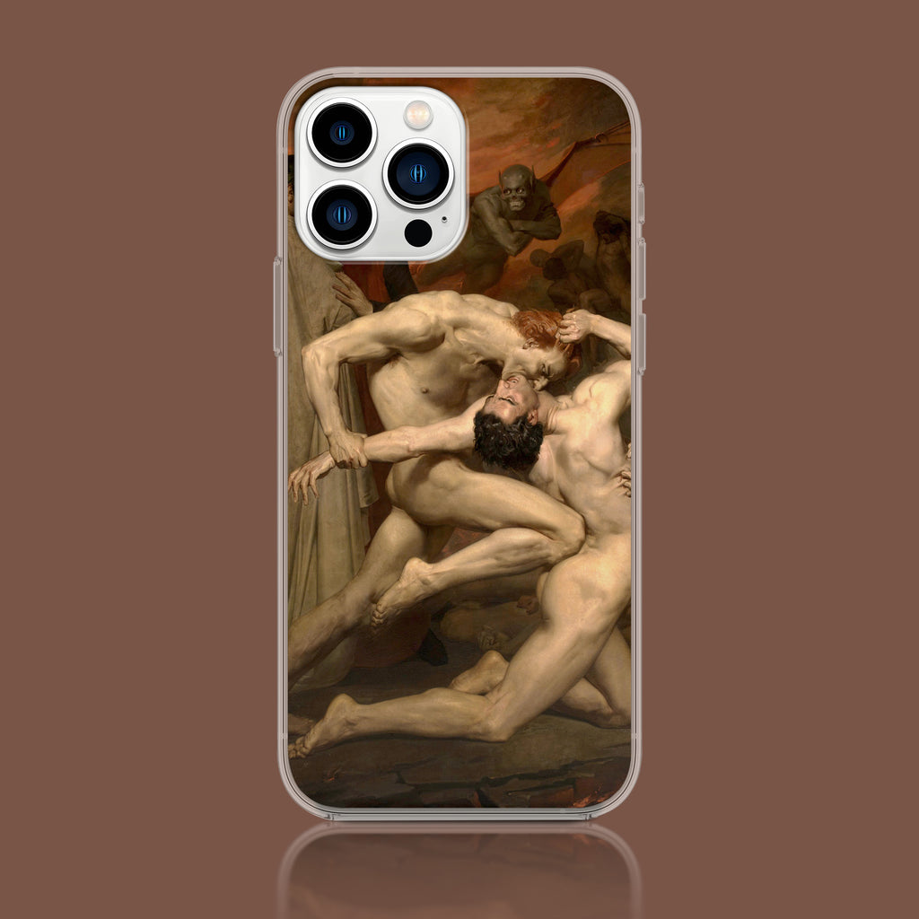 Dante and Virgil in Hell fine art phone case by ARTSNOB featuring Bouguereau's dramatic painting.