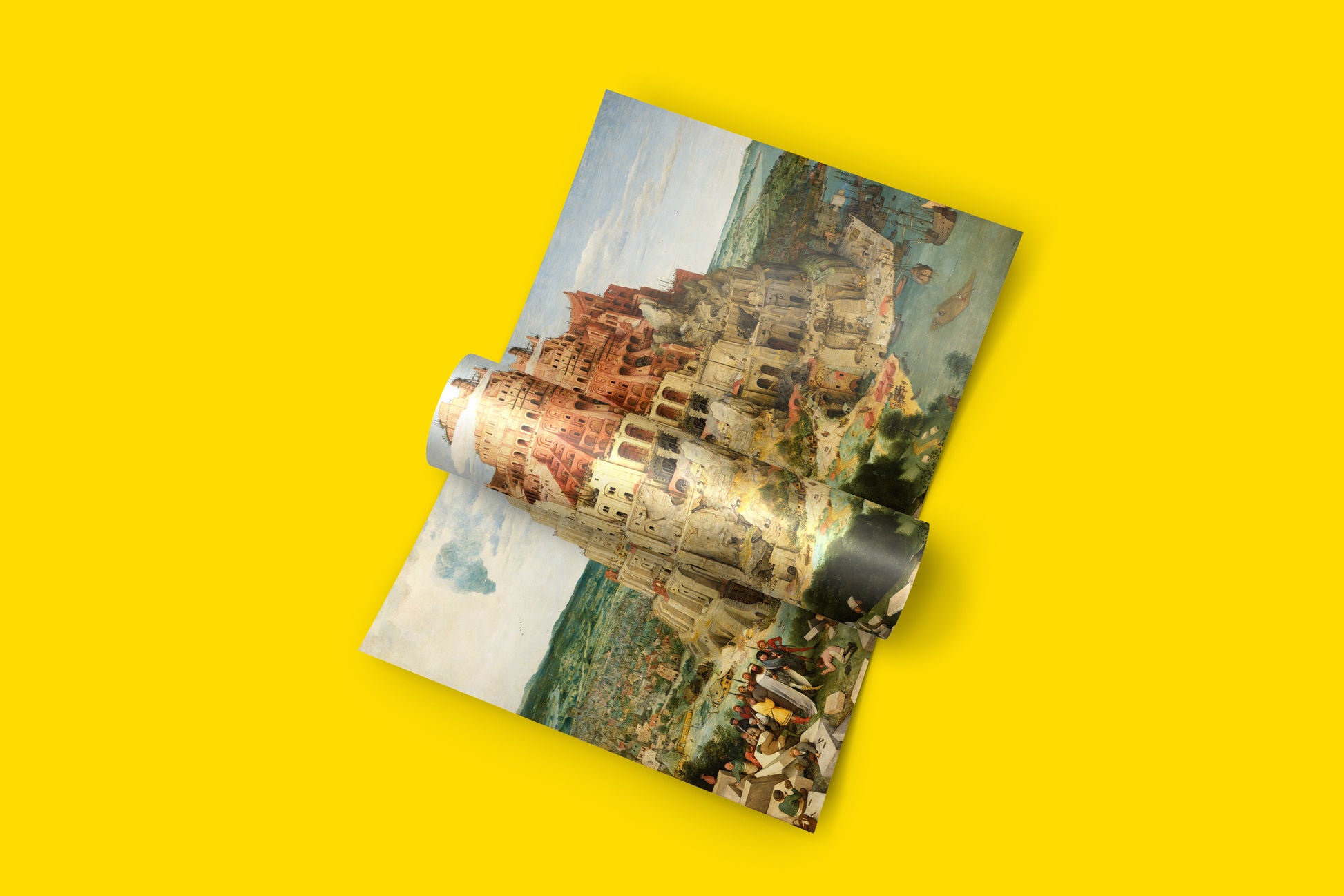 Renaissance art print of Bruegel's Tower of Babel - high-resolution giclee fine art poster perfect for interior design and wall decor
