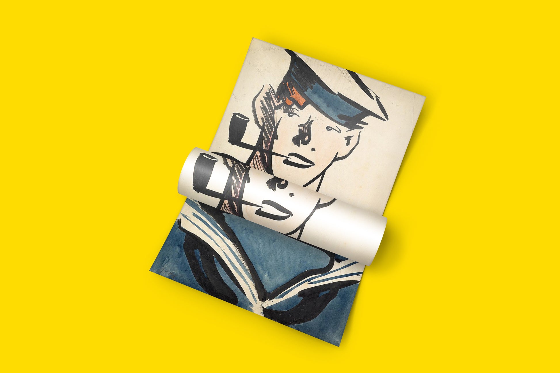 High-quality giclée art print of Francis Cadell's "A Sailor Print" depicting a sailor portrait by the renowned Scottish Colourist.