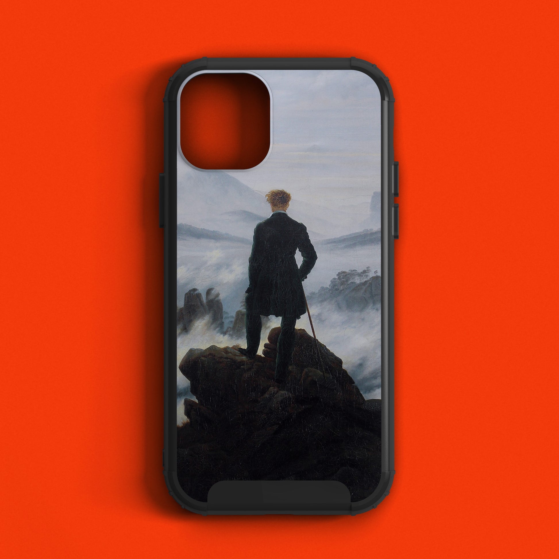 Premium phone case featuring classic fine art by Caspar David Friedrich, perfect as unique art gifts for art lovers