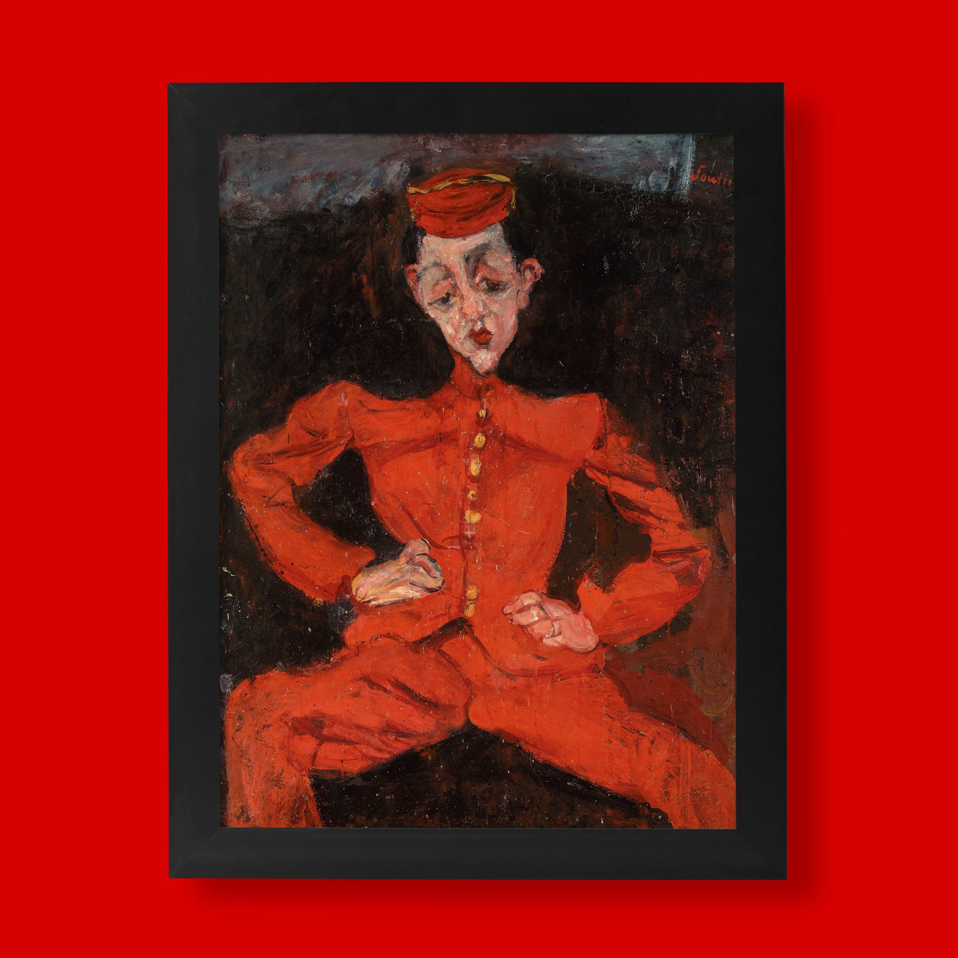 Chaim Soutine The Bellboy fine art print - School of Paris Expressionist painting reproduction for modern wall art and contemporary home decor