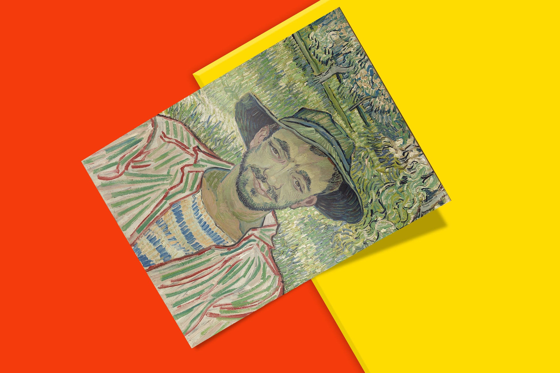 High-quality giclee art print of Van Gogh's The Gardener portrait from Saint-Rémy period featuring vibrant colours and museum-quality reproduction
