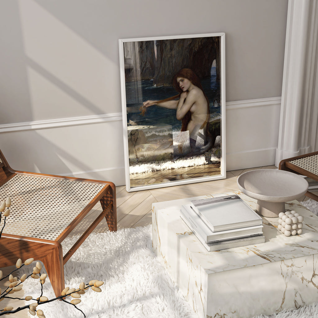 Waterhouse Mermaid giclée art print on 200gsm FSC-certified paper, available in multiple sizes