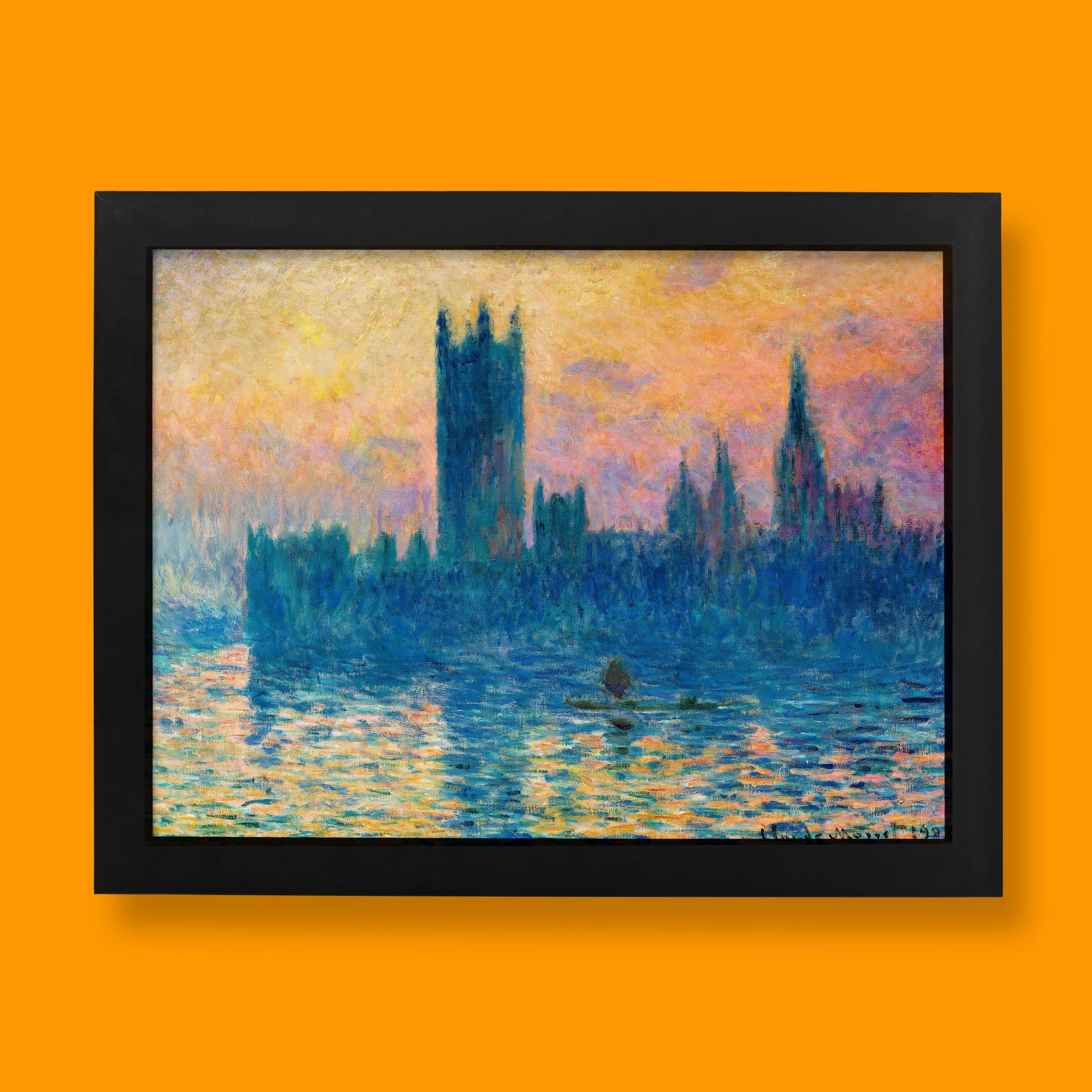 Claude Monet's The Houses of Parliament, Sunset print, a fine art reproduction of the Impressionist masterpiece.