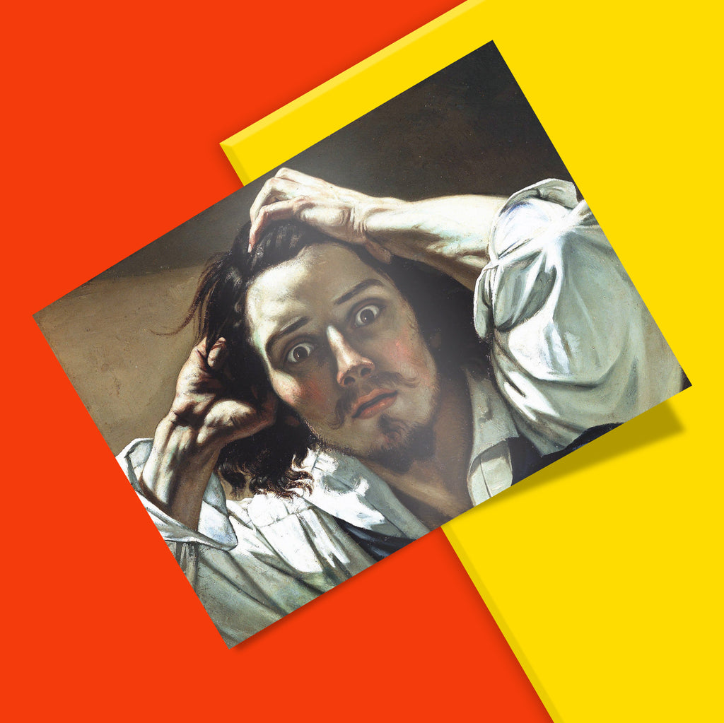 The Desperate Man painting reproduction poster showcasing French Realism masterpiece by Gustave Courbet