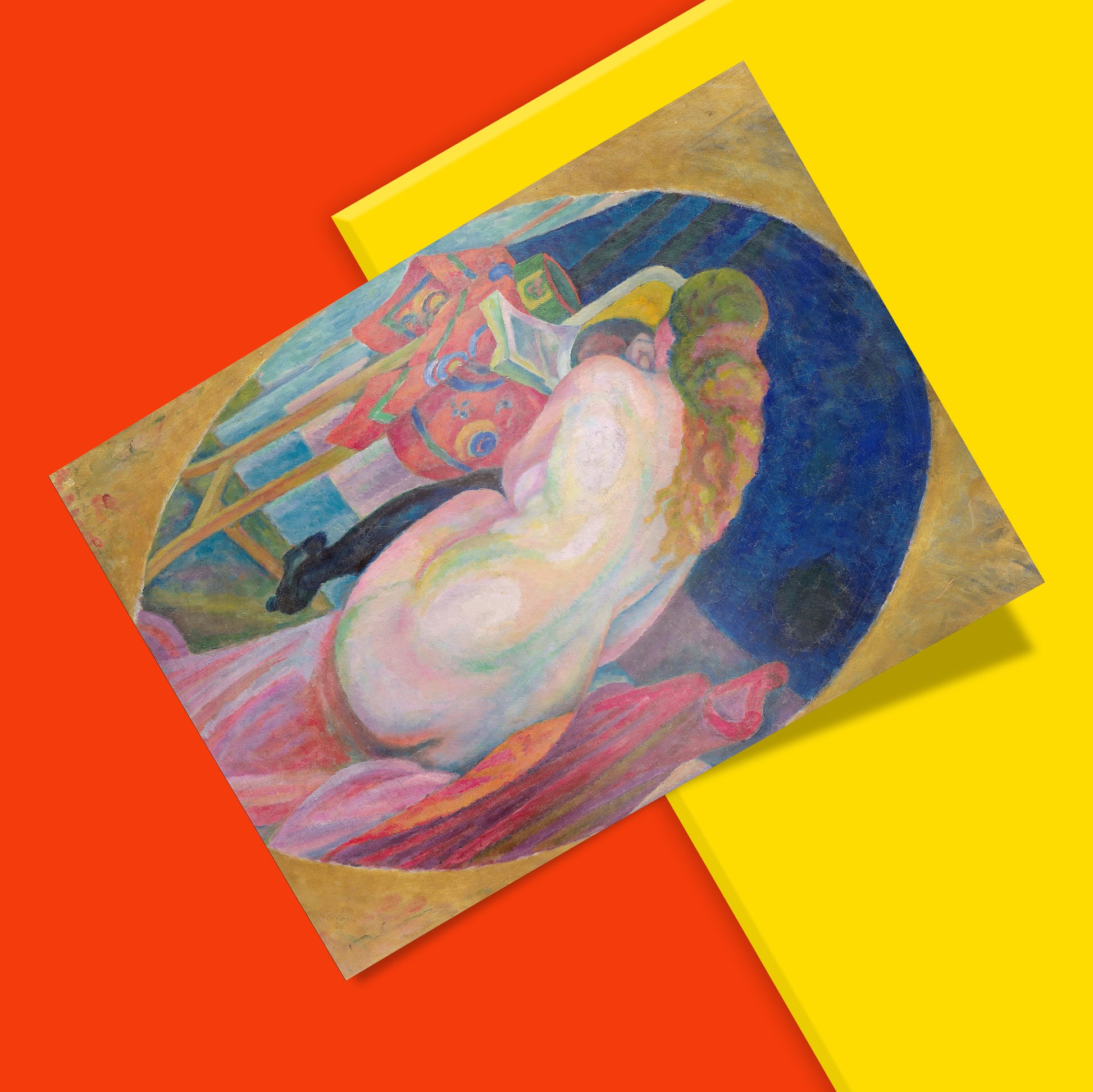 Museum quality giclée art print detail of Robert Delaunay painting showing 12-colour printing technology on FSC certified fine art paper