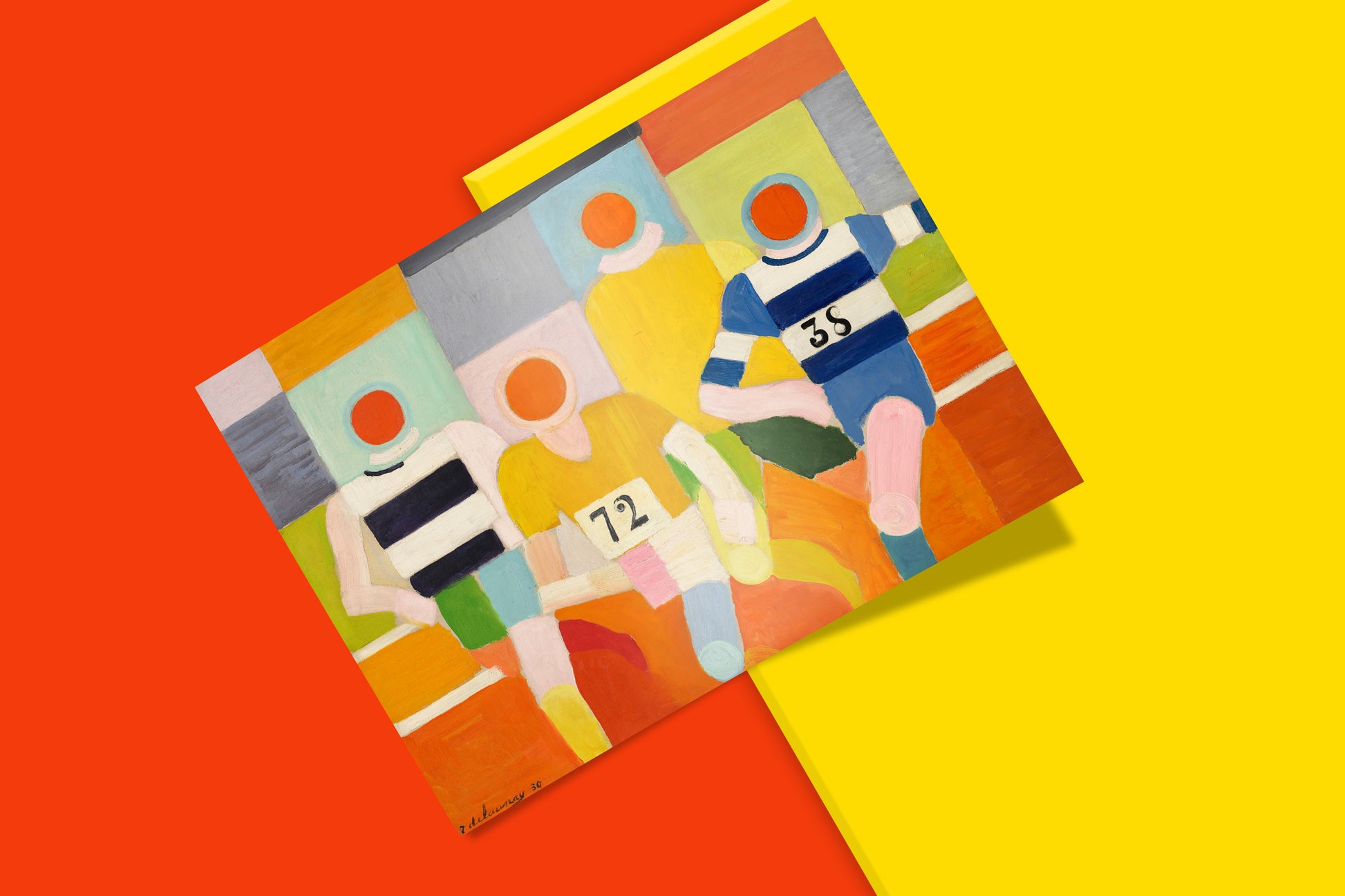 Robert Delaunay The Runners painting print - 1930s avant-garde abstract art poster featuring premium 12-colour printing on FSC-certified paper