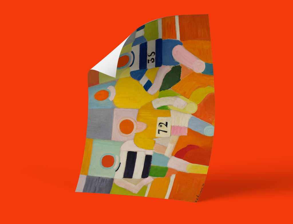 Premium art print of Robert Delaunay's The Runners painting - avant-garde abstract wall art poster with museum quality giclée printing technology