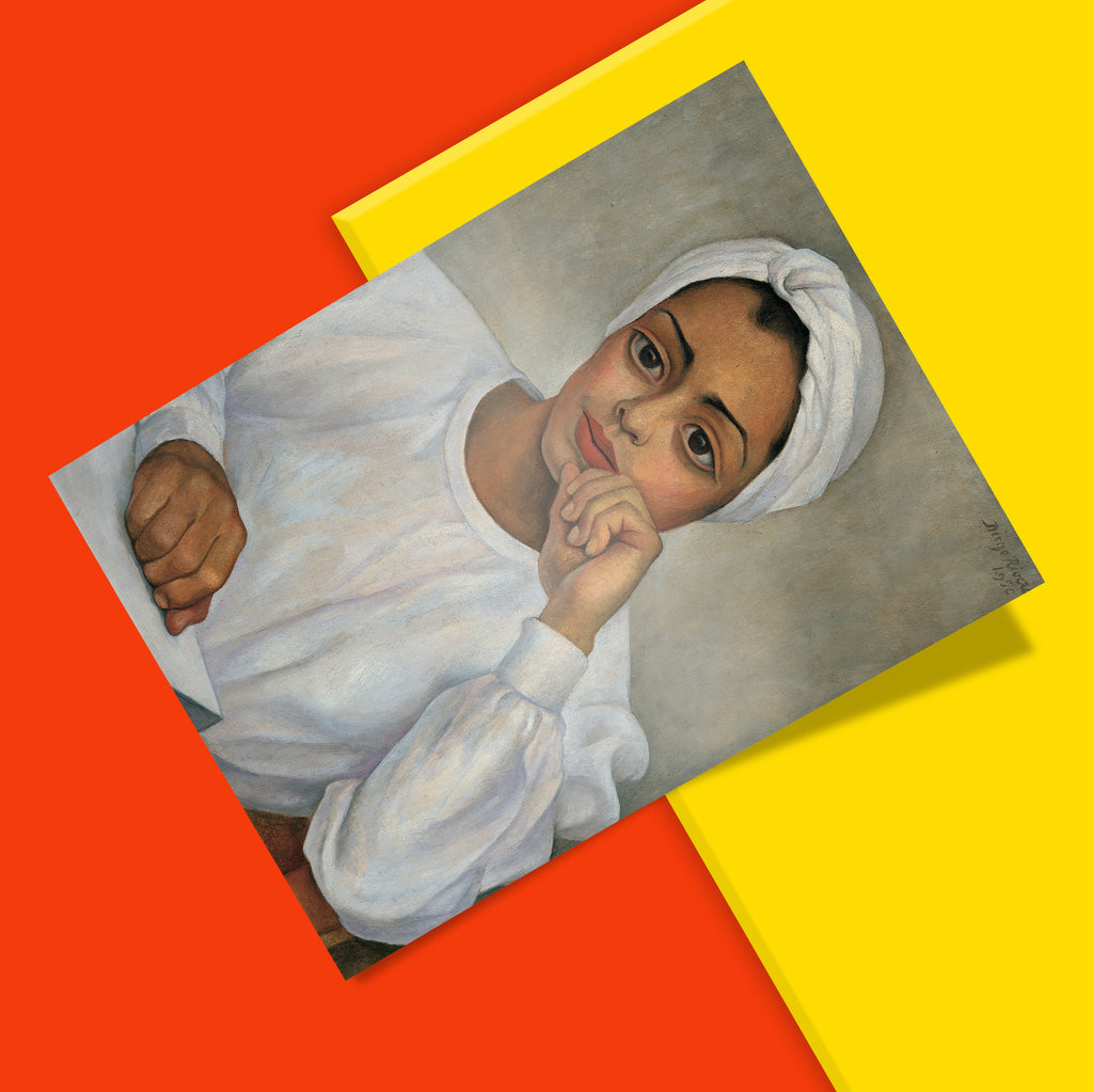 Mexican modernist art print of Diego Rivera's Portrait of Irma Mendoza, a pioneering female surgeon, reproduced in vivid 12-colour giclée printing
