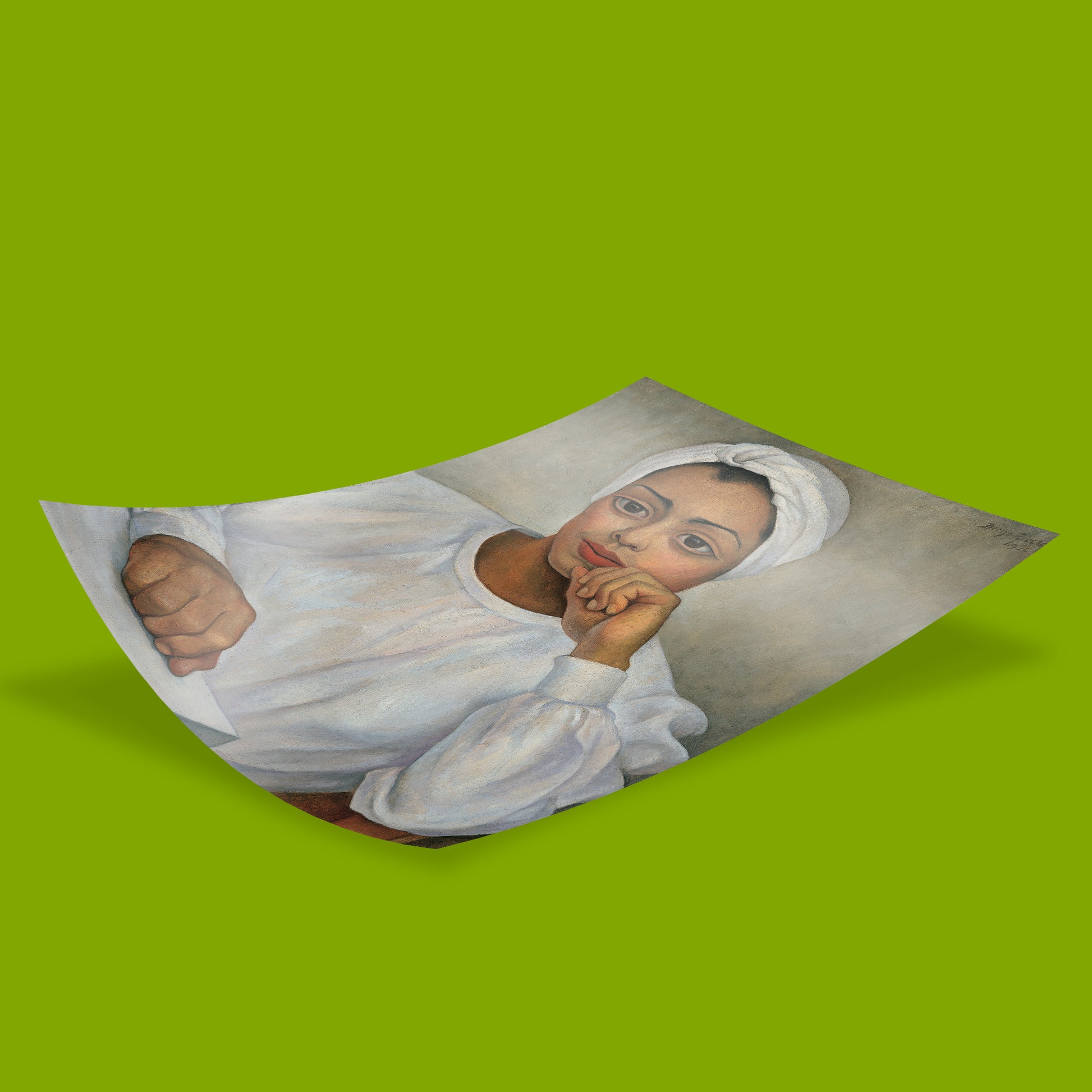 Diego Rivera art print from the Museo Blaisten collection, Portrait of Irma Mendoza, high-quality wall art on 200 gsm FSC-certified matte paper