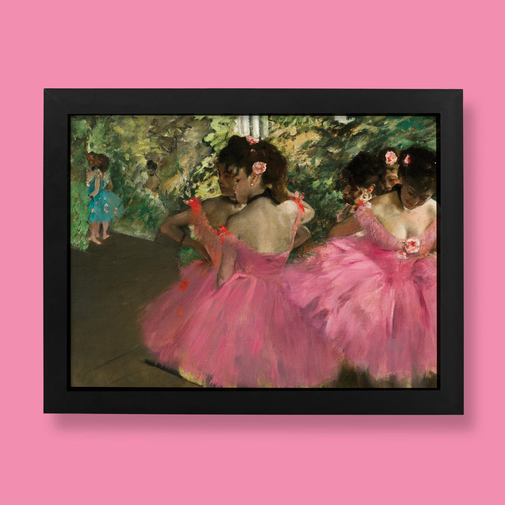 Edgar Degas Dancers in Pink fine art print by ART SNOB, giclée reproduction of the Impressionist ballet masterpiece
