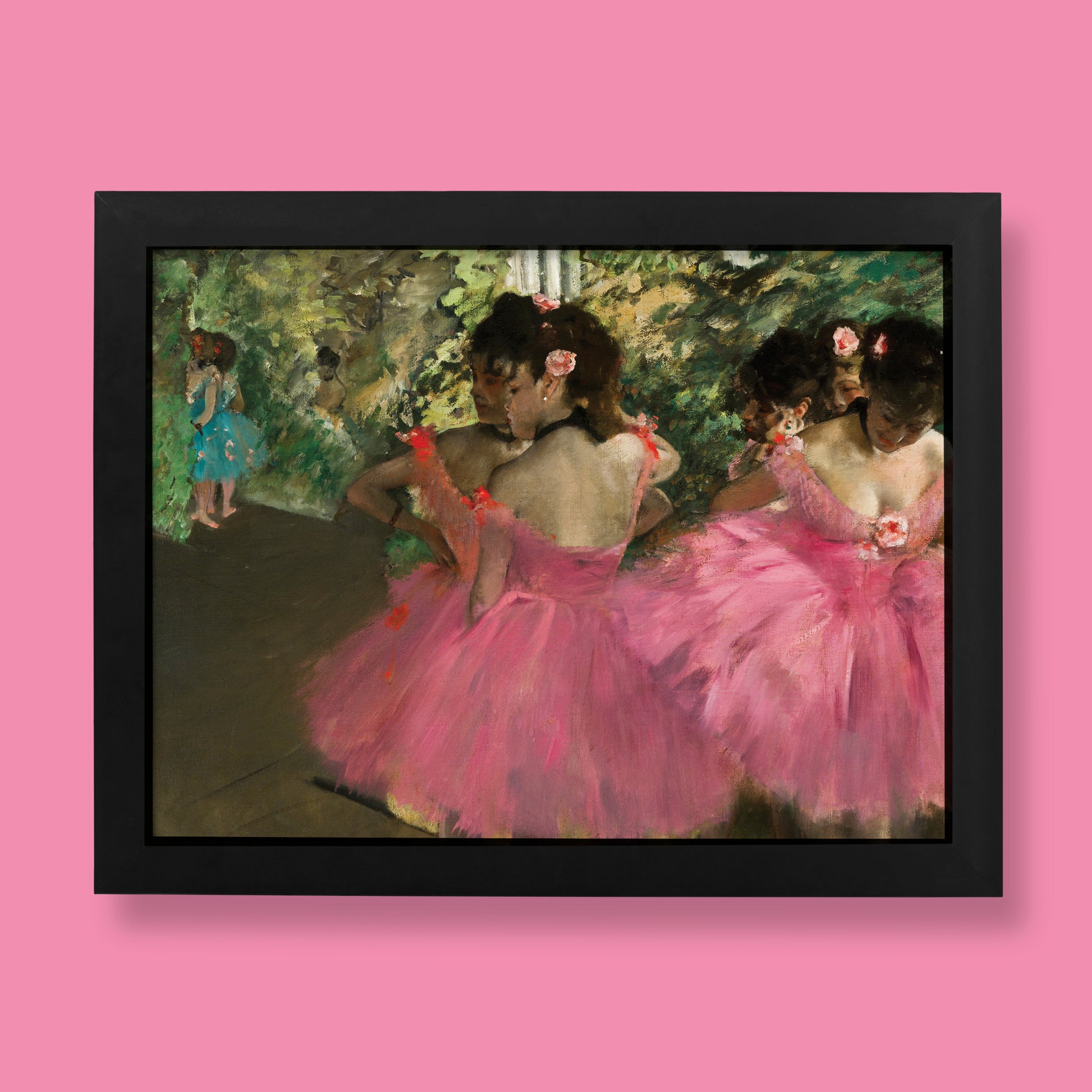 Edgar Degas Dancers in Pink fine art print by ART SNOB, giclée reproduction of the Impressionist ballet masterpiece