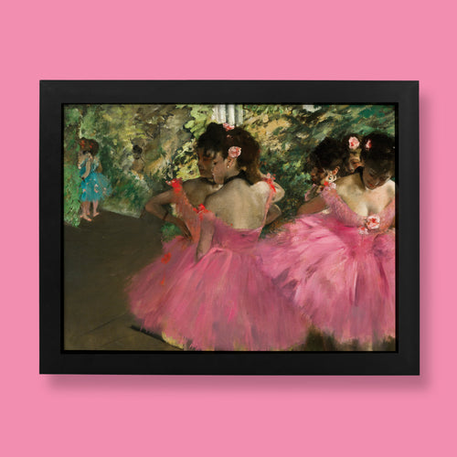Edgar Degas Dancers in Pink fine art print by ART SNOB, giclée reproduction of the Impressionist ballet masterpiece