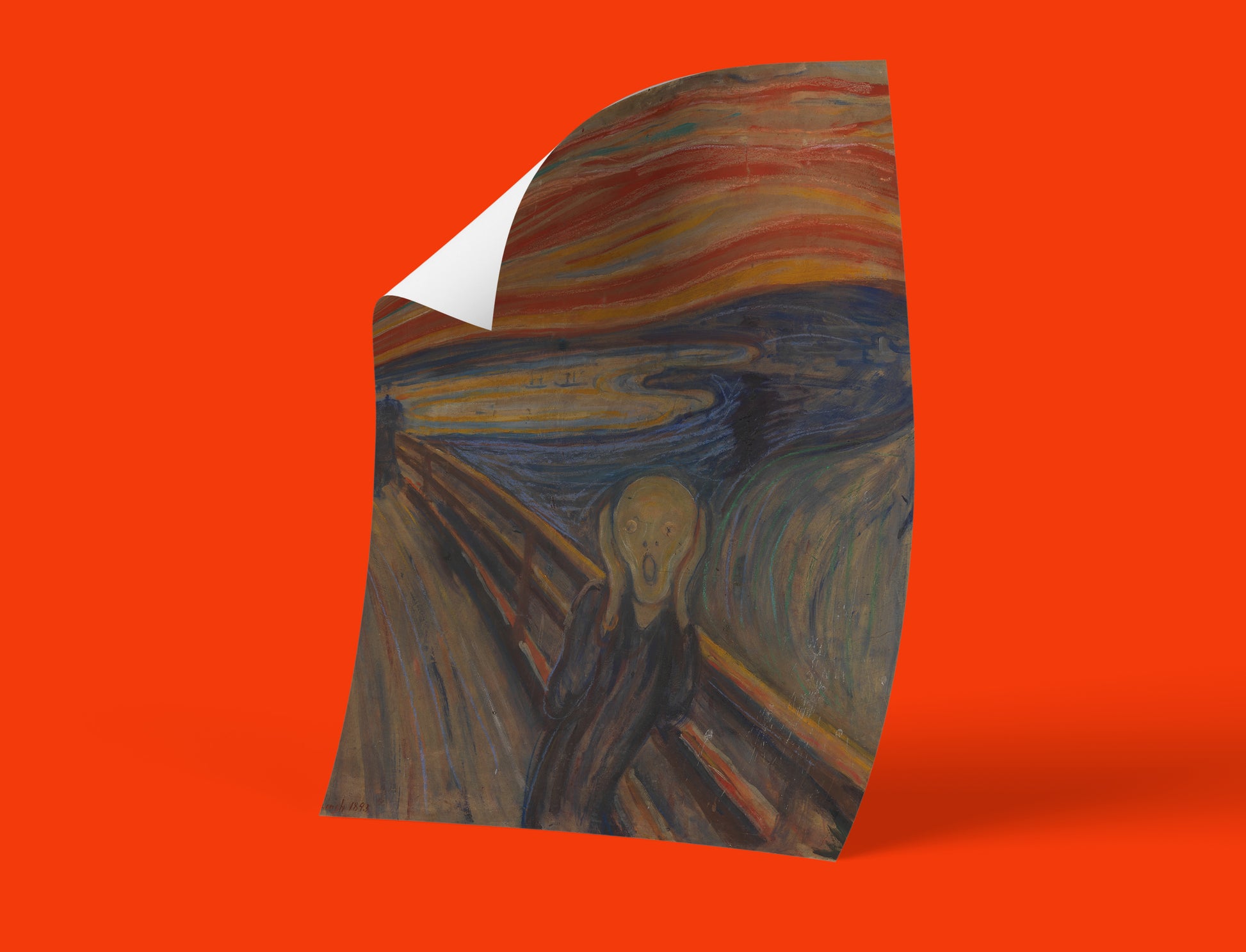 Expressionist art print of The Scream by Edvard Munch, premium wall art from ARTSNOB