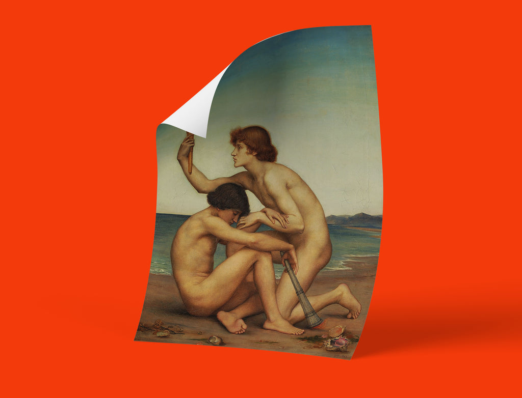 Evelyn de Morgan classical nude art print, Phosphorus and Hesperus giclée reproduction on premium matte paper, Pre-Raphaelite masterpiece featuring Greek mythology allegory of the cycle of life