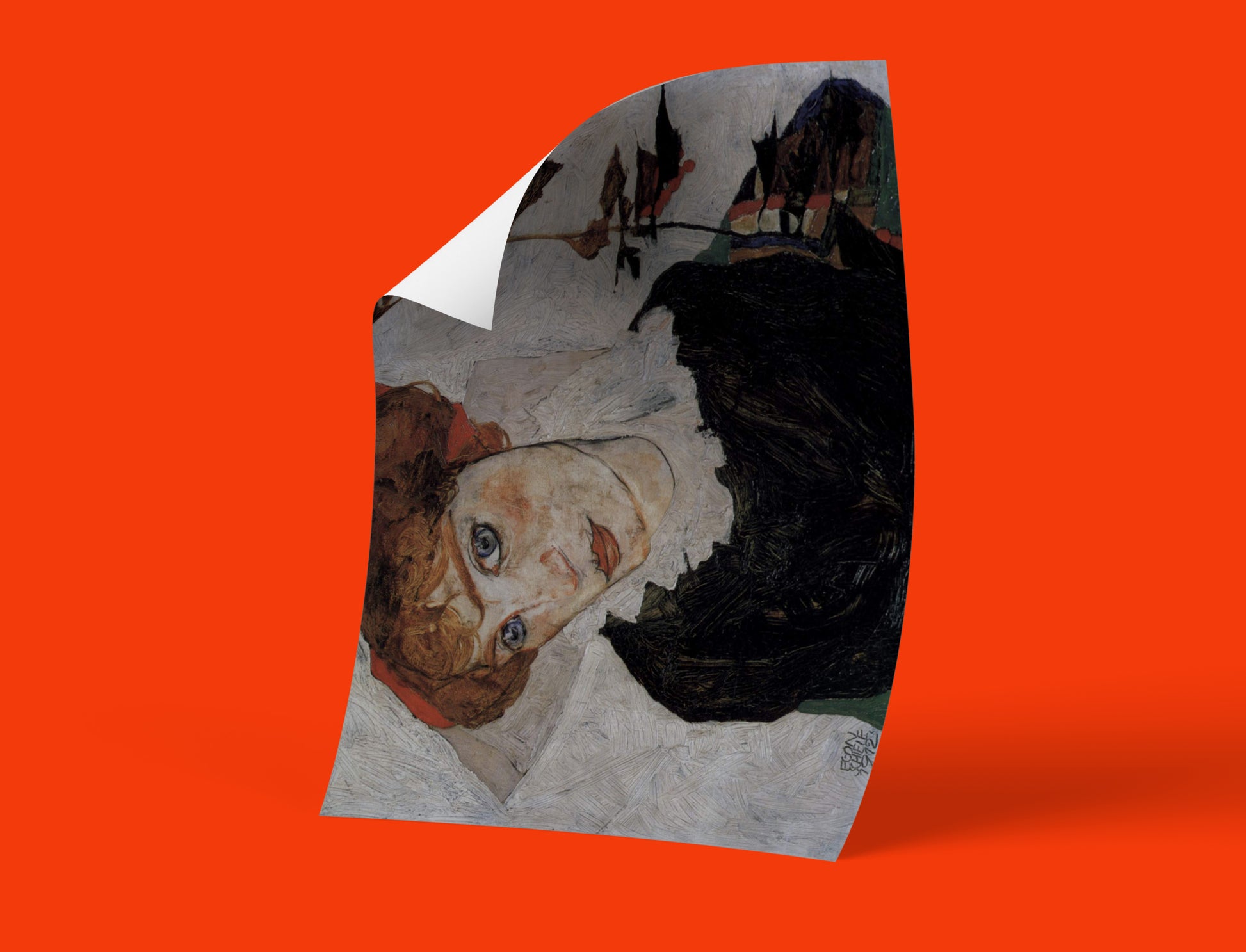 High-quality giclée art print of Egon Schiele's Wally Neuzil, an iconic modern art masterpiece with vivid colors and a matte finish.