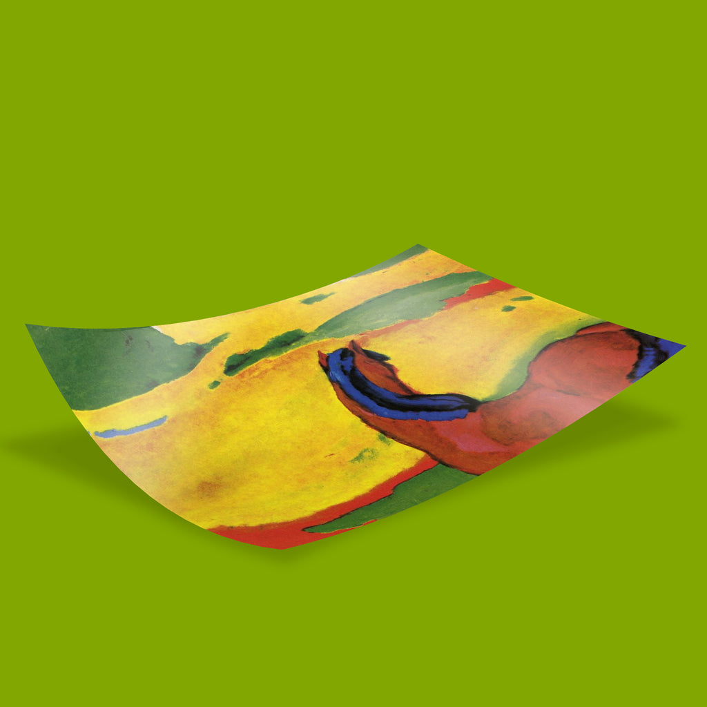 Museum quality Franz Marc horse fine art print showing vibrant 12 colour giclee printing technology and exceptional colour accuracy for collectors