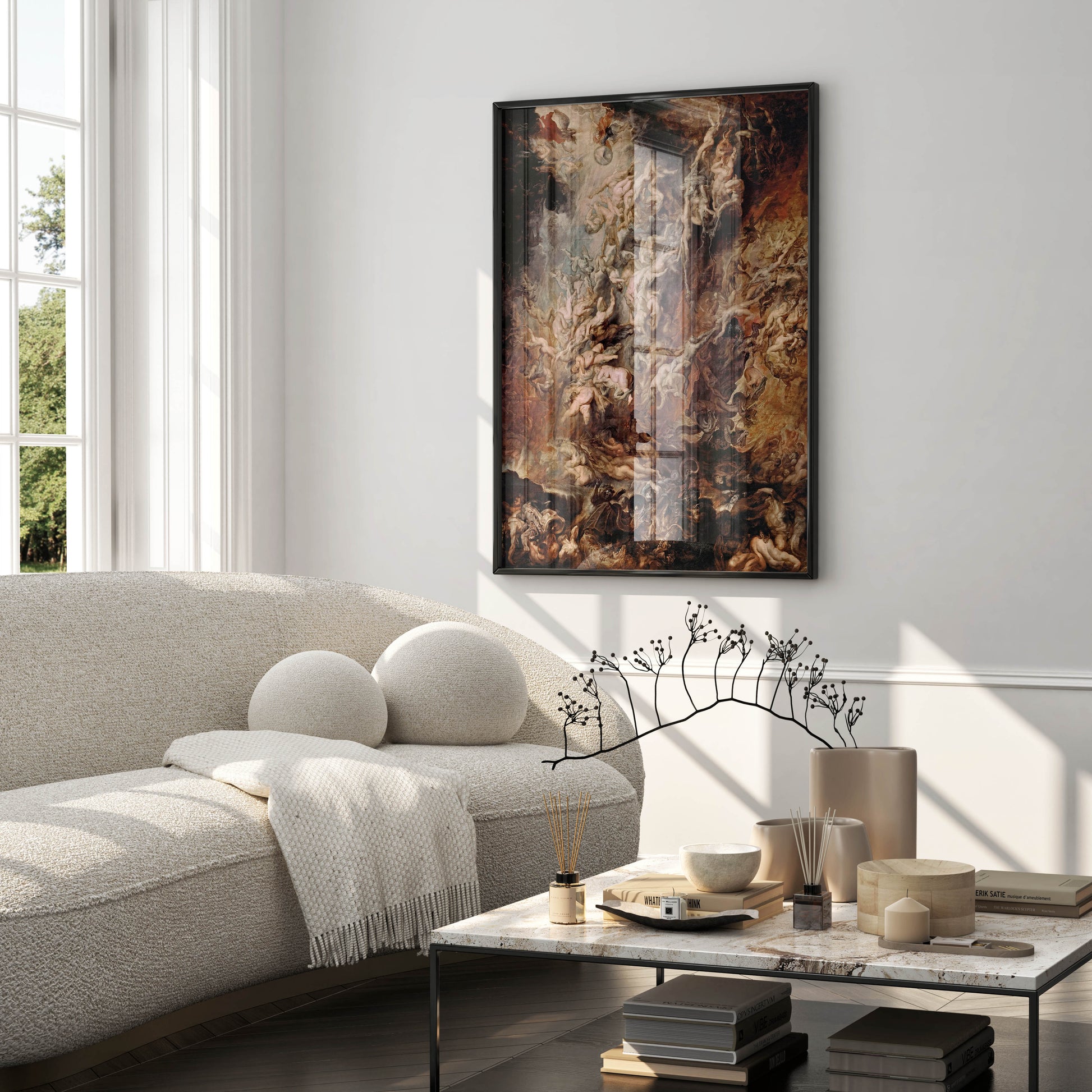 Large format framed art print of Peter Paul Rubens The Fall of the Damned on FSC-certified matte fine art paper by ART SNOB